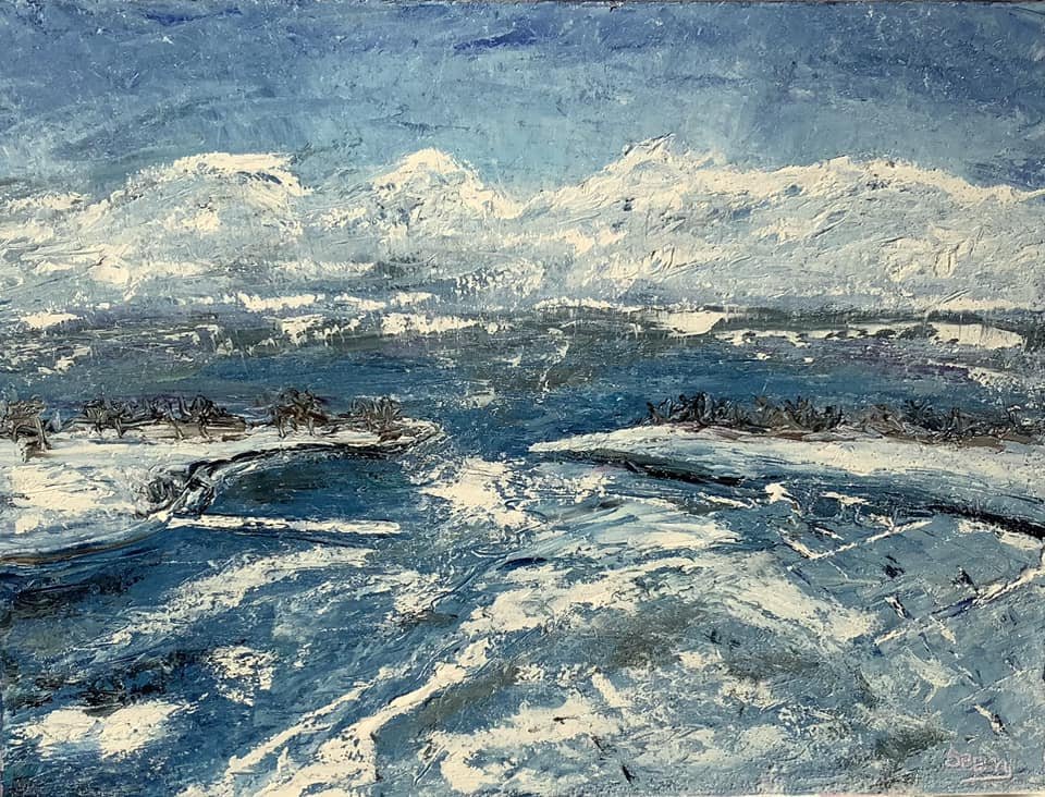 ‘Sublimation in Blue’ 24” x18” oil