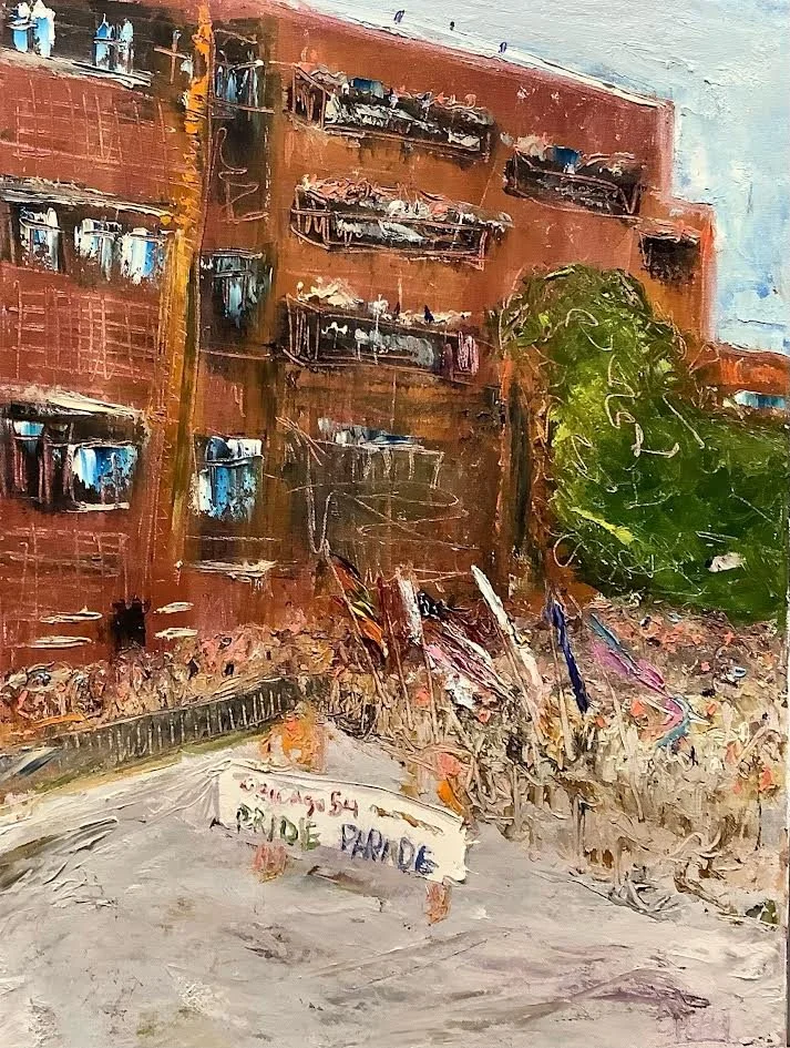 ‘7 Flags of Chicago Pride’ 18”x24” oil 