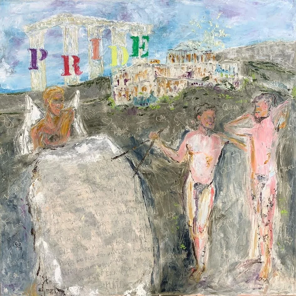 PRIDE SYMPOSIUM ALLEGORY 30"x30" mixed-media