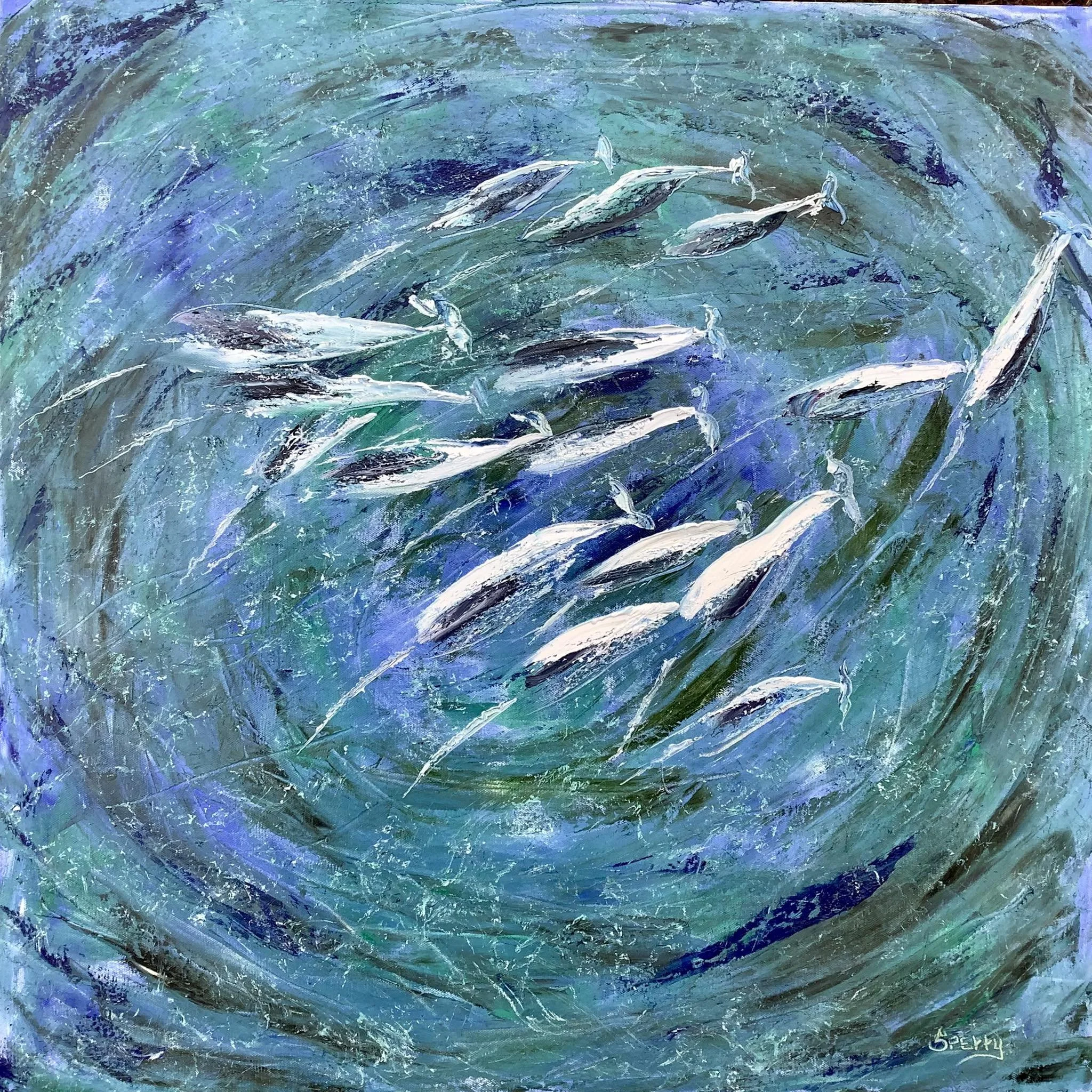 ‘The Gathering’ 30”x30” oil