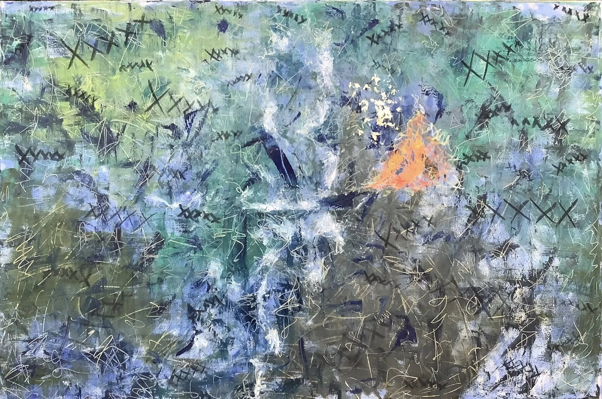 ‘Allegory of the Cave’ 60”x40” mixed media