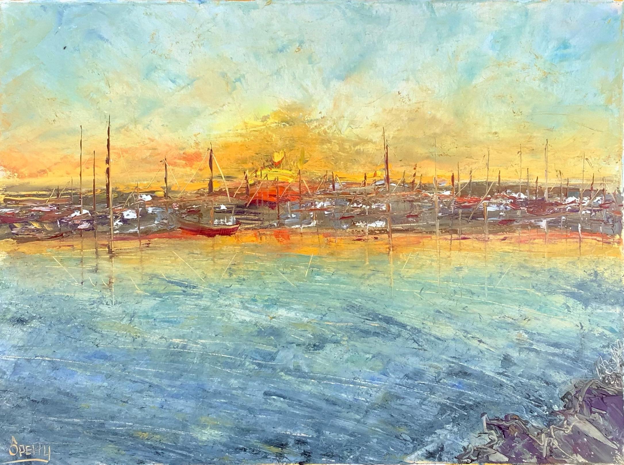 ‘Twilight Harbor’ 24”x18” oil
