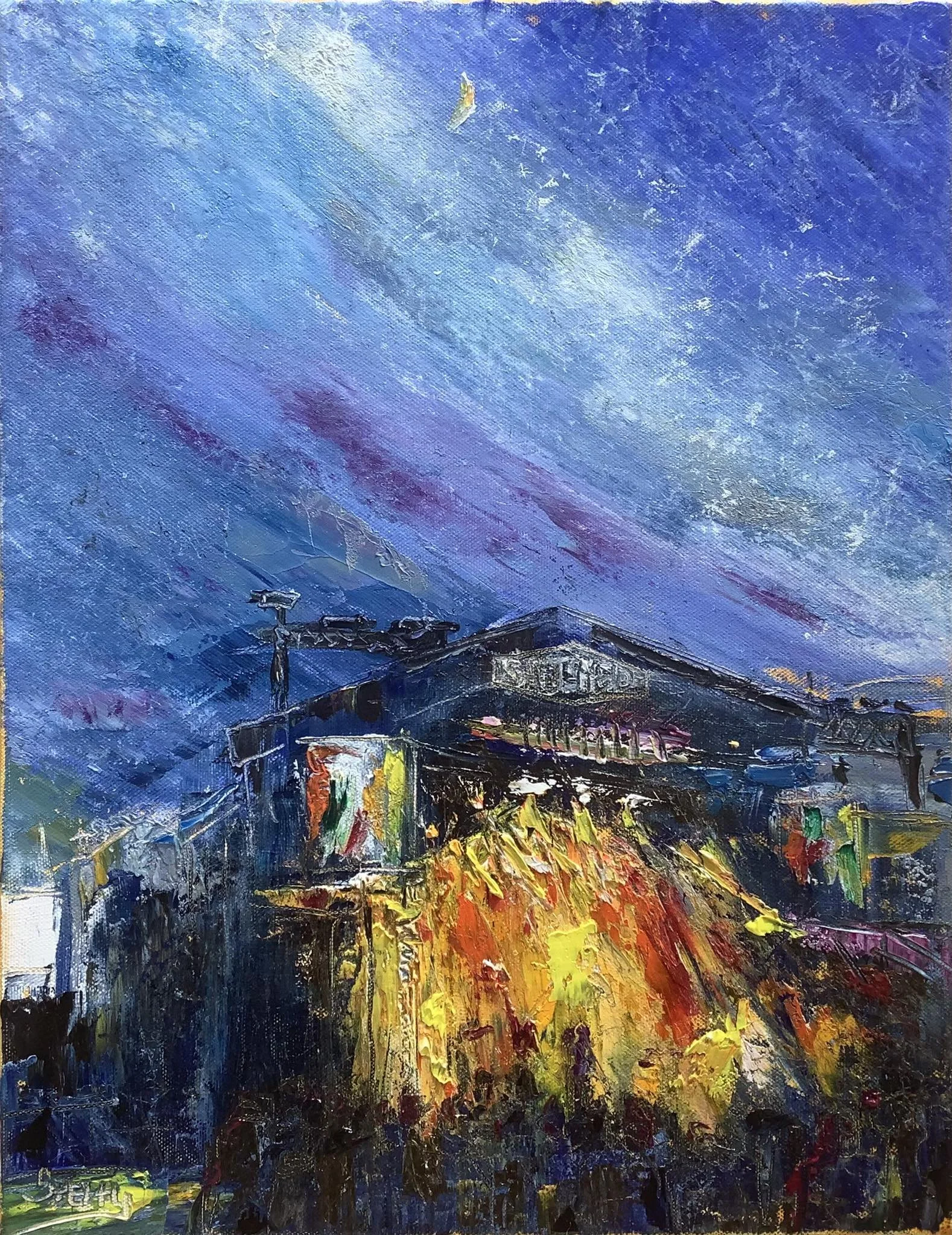 ‘Salt Shed Evenings’ 14”x18” oil
