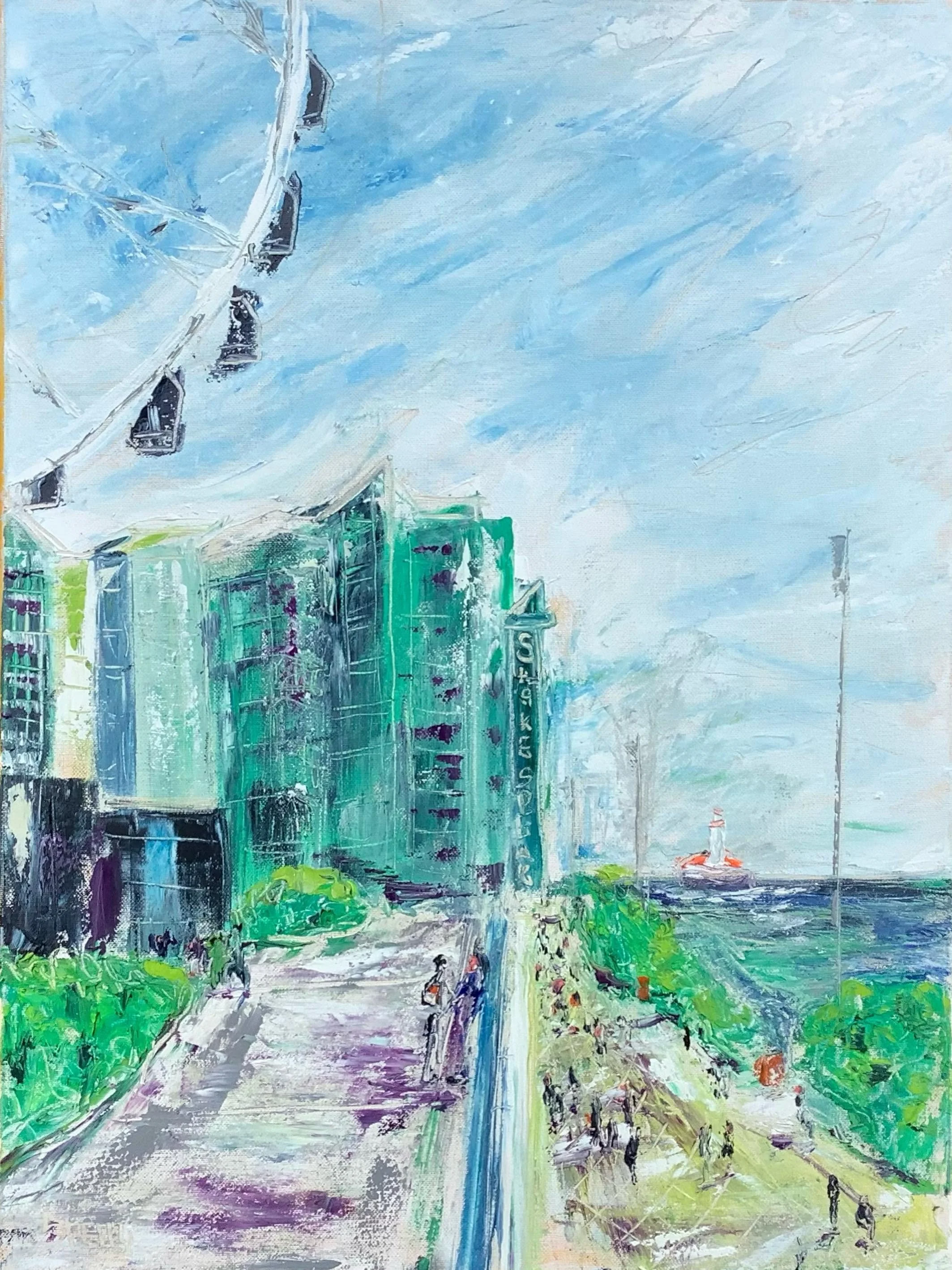 Navy Pier 18"x24' oil