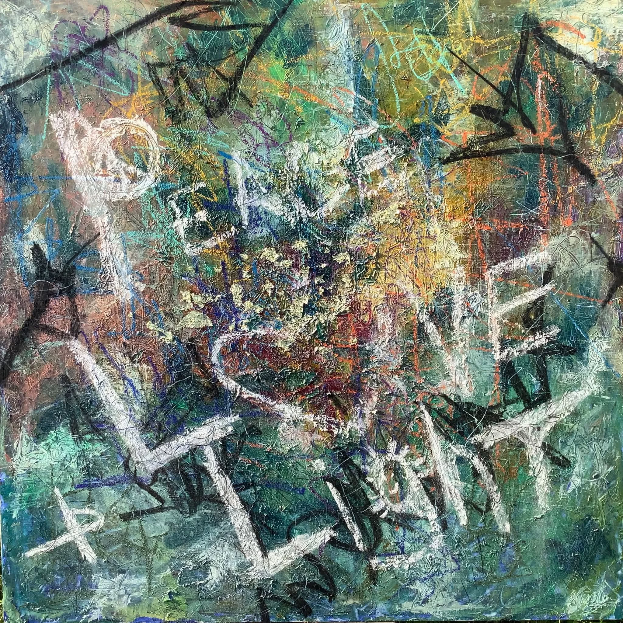 ’Scribbling for Peace, Love & Light’ 36”x36” 