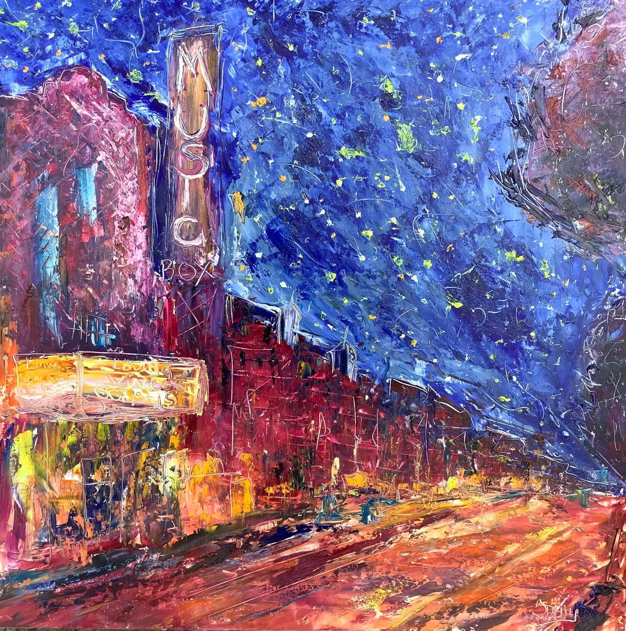 ‘Loving Vincent at the MUSIC BOX’ 20”x20” oil