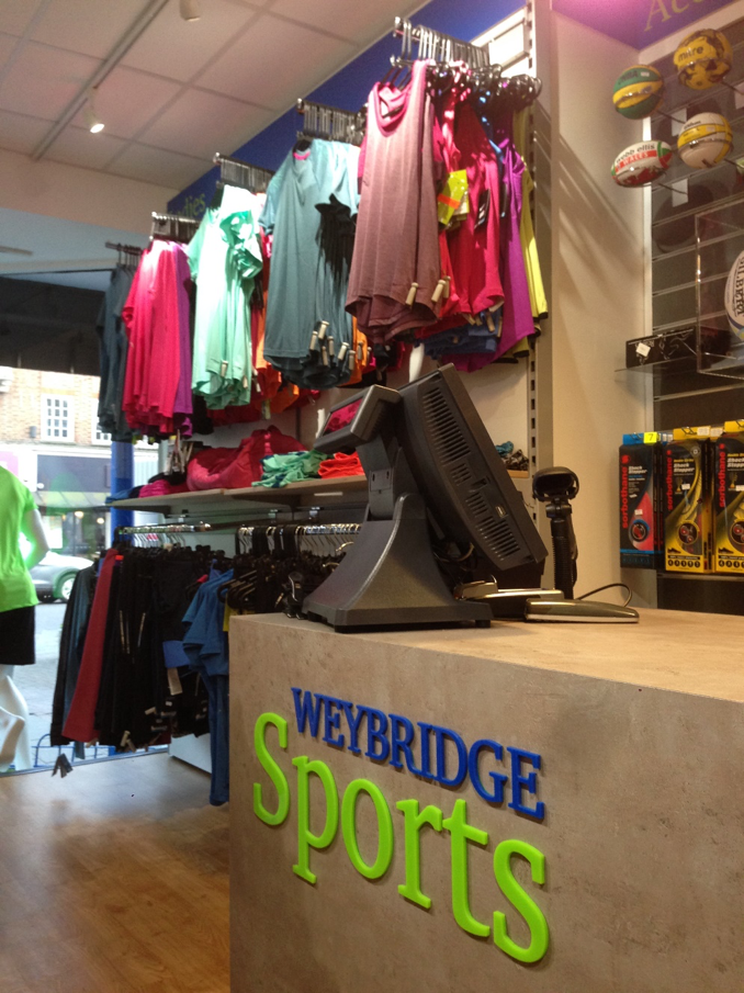 Weybridge specialist sports shop interior design and build Spaceworks