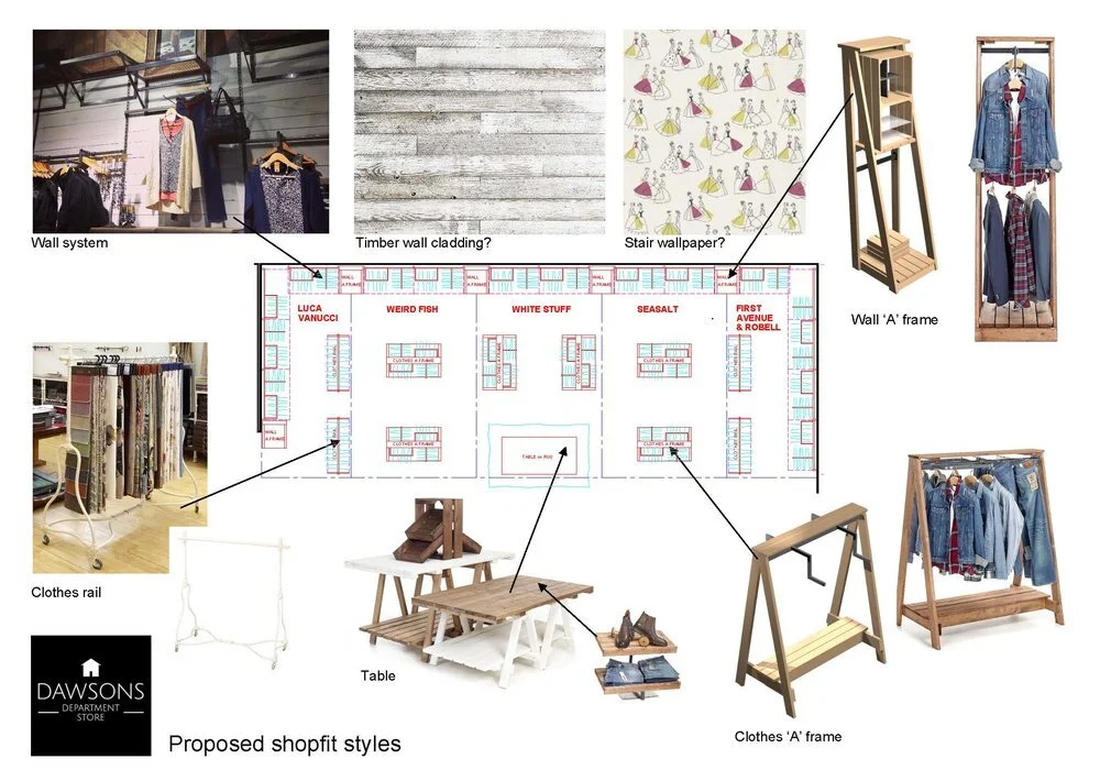 Dawsons Department store Concept design and shop fit Spaceworks