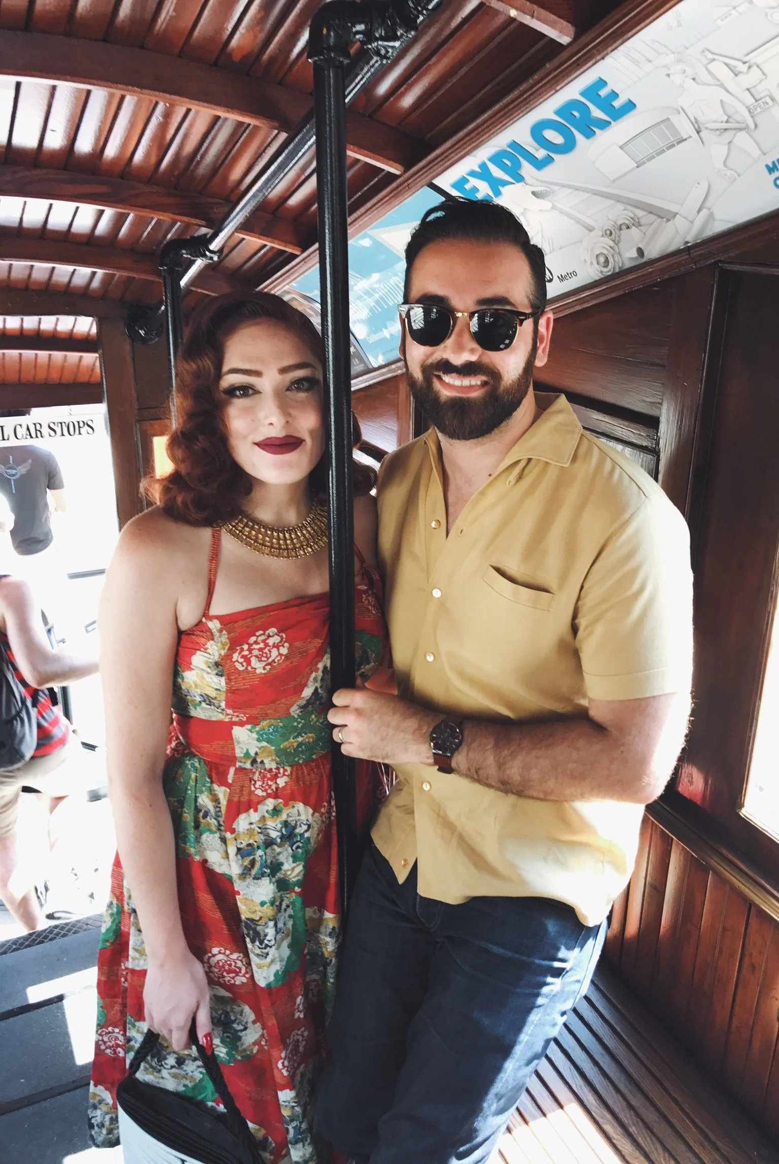 Aboard the Angels Flight railway
