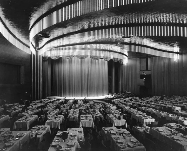 Interior of the Earl Carroll Theater. Photo via Los Angeles Public Library (1938).