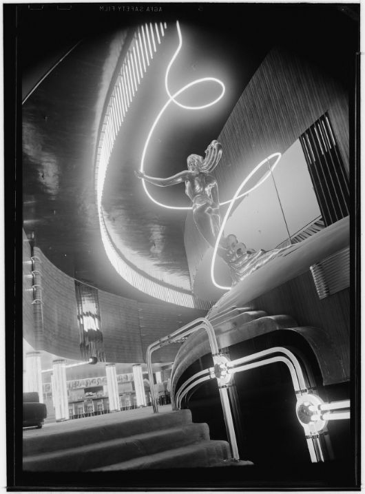 The Goddess of Neon. Photo by Maynard L. Parker via Huntington Library (1939)