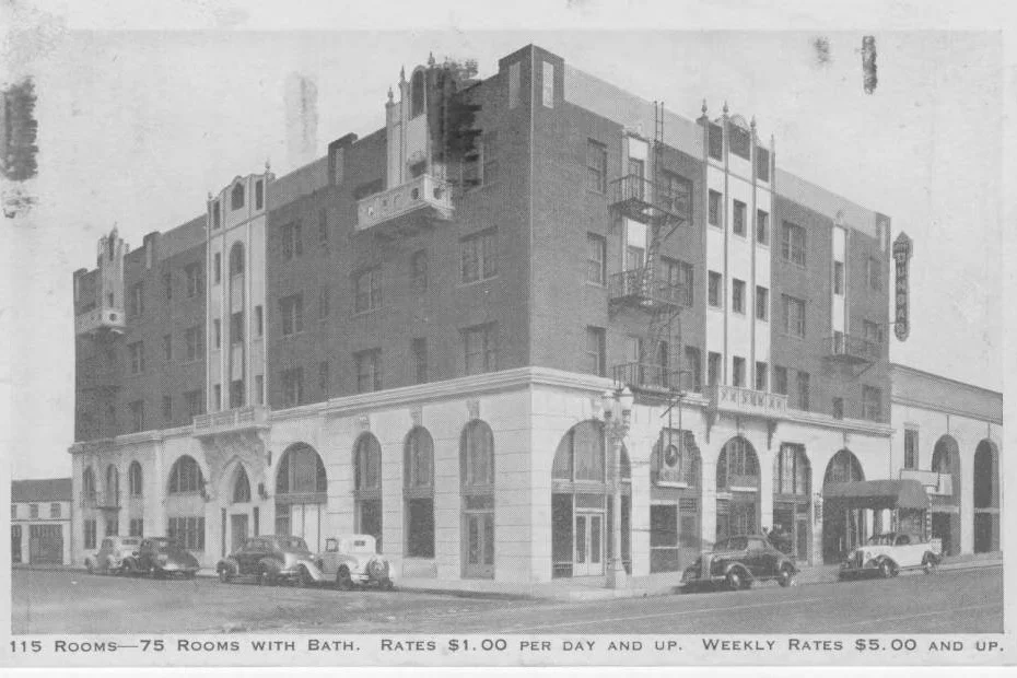 Postcard of the Dunbar (Somerville) Hotel. Photo via USC Digital Library (ca. 1938)