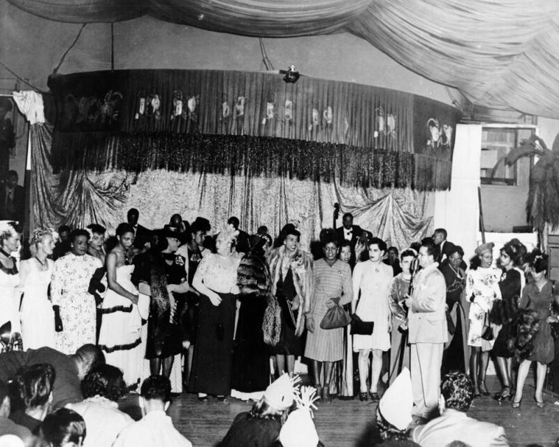 Drag contest at Club Alabam. Photo via Los Angeles Public Library (c. 1945)