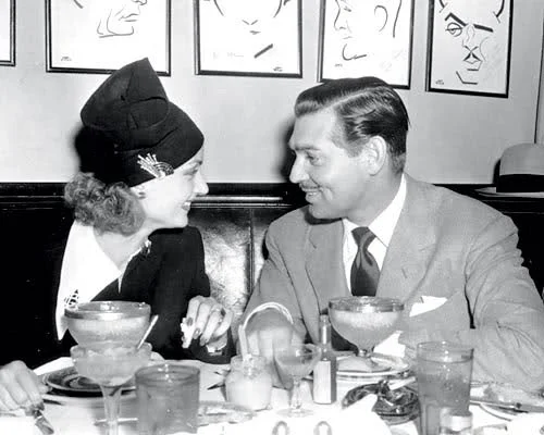 Carole Lombard and Clark Gable at the Derby.