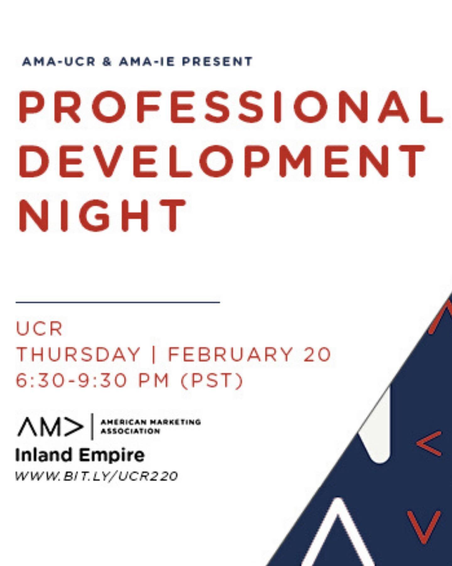 Join us along with @amaucr for a Professional Development Night. 
Find out what recruiters from FORTUNE&rsquo;s &ldquo;Top 100 Companies to Work For&rdquo; are looking for on your Resume, LinkedIn and at your Interview.

Panelist Speakers from @ernst
