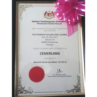 The Otomotif College (TOC) Scores Top Marks In Department of Skills Development Audit