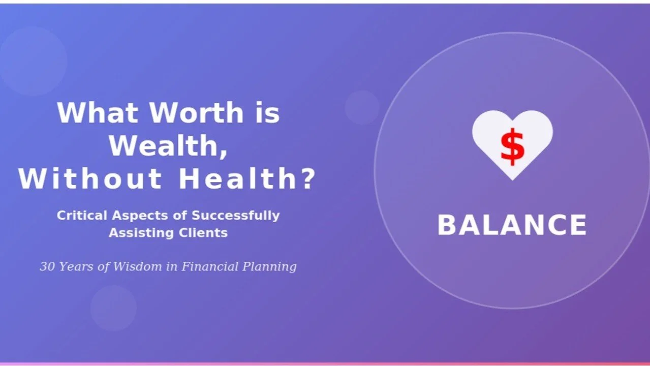 What Worth is Wealth, Without Health?