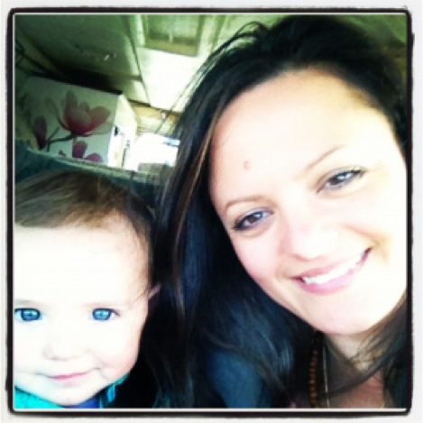 Faith and I in the car