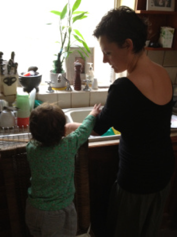 We ALWAYS wash up together :)
