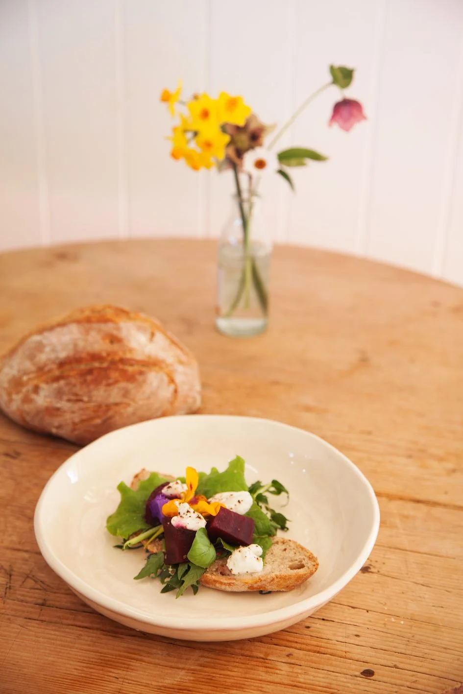 Add goats cheese to a sandwich