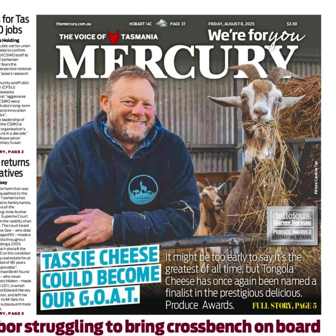 What a fabulous article by The Mercury! We are one of the finalists in the @harveynormanau @deliciousaus Produce Awards this year - and we’re heading to Sydney later in August for the awards night. Just being a finalist “From the Dairy&rd