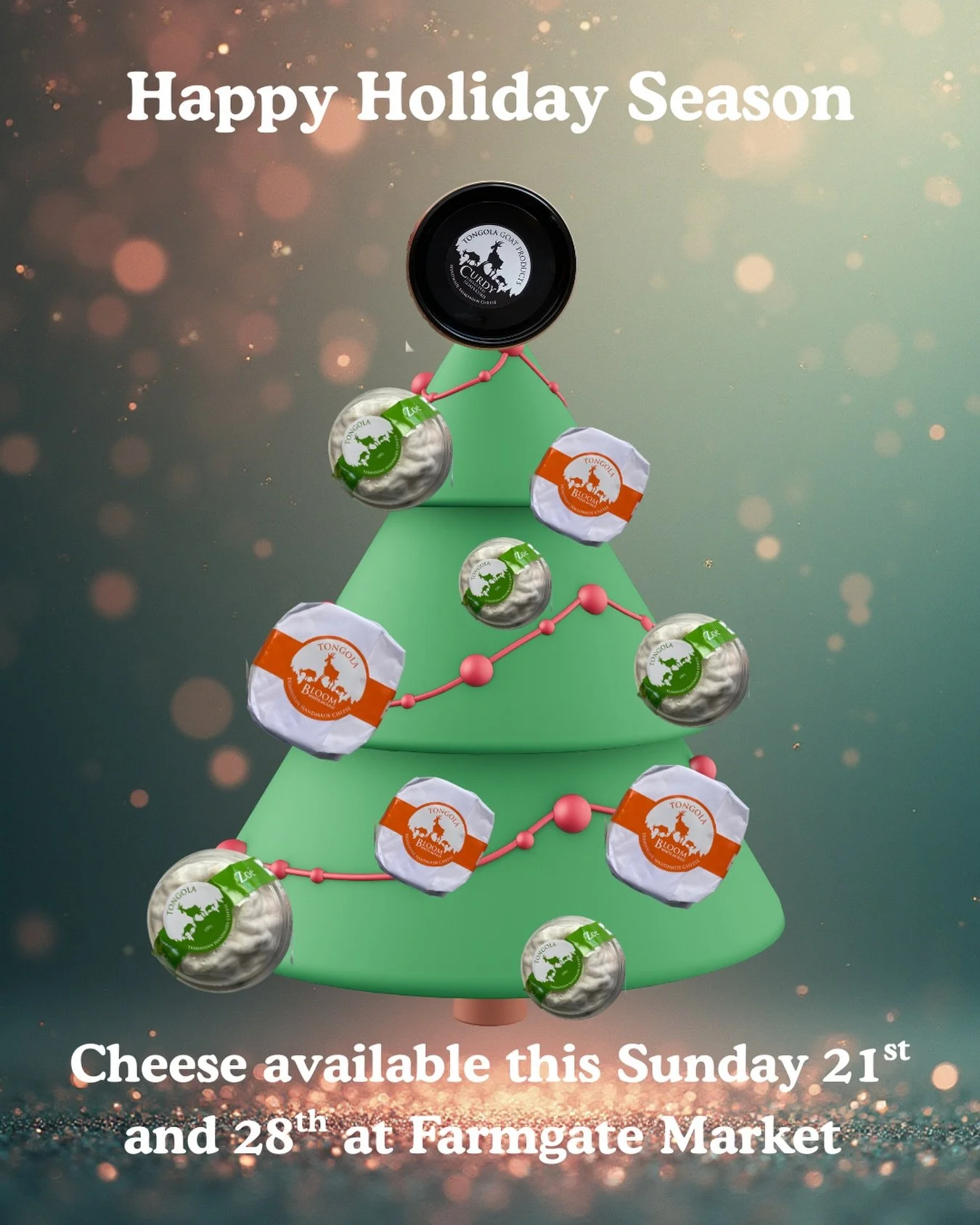 With Christmas nearly here, it&rsquo;s time to grab your last minute cheese needs (because we all need more cheese!!). Great for Christmas parties, Christmas gifts, or even decorating the tree (who knew?!?! 😆). We will be making an appearance at thi