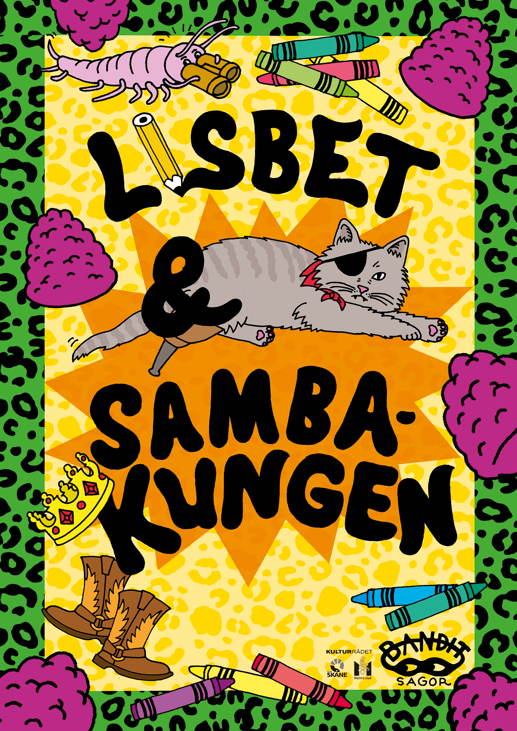 Affisch Lisbet & Sambakungen LITEN med loggor.png