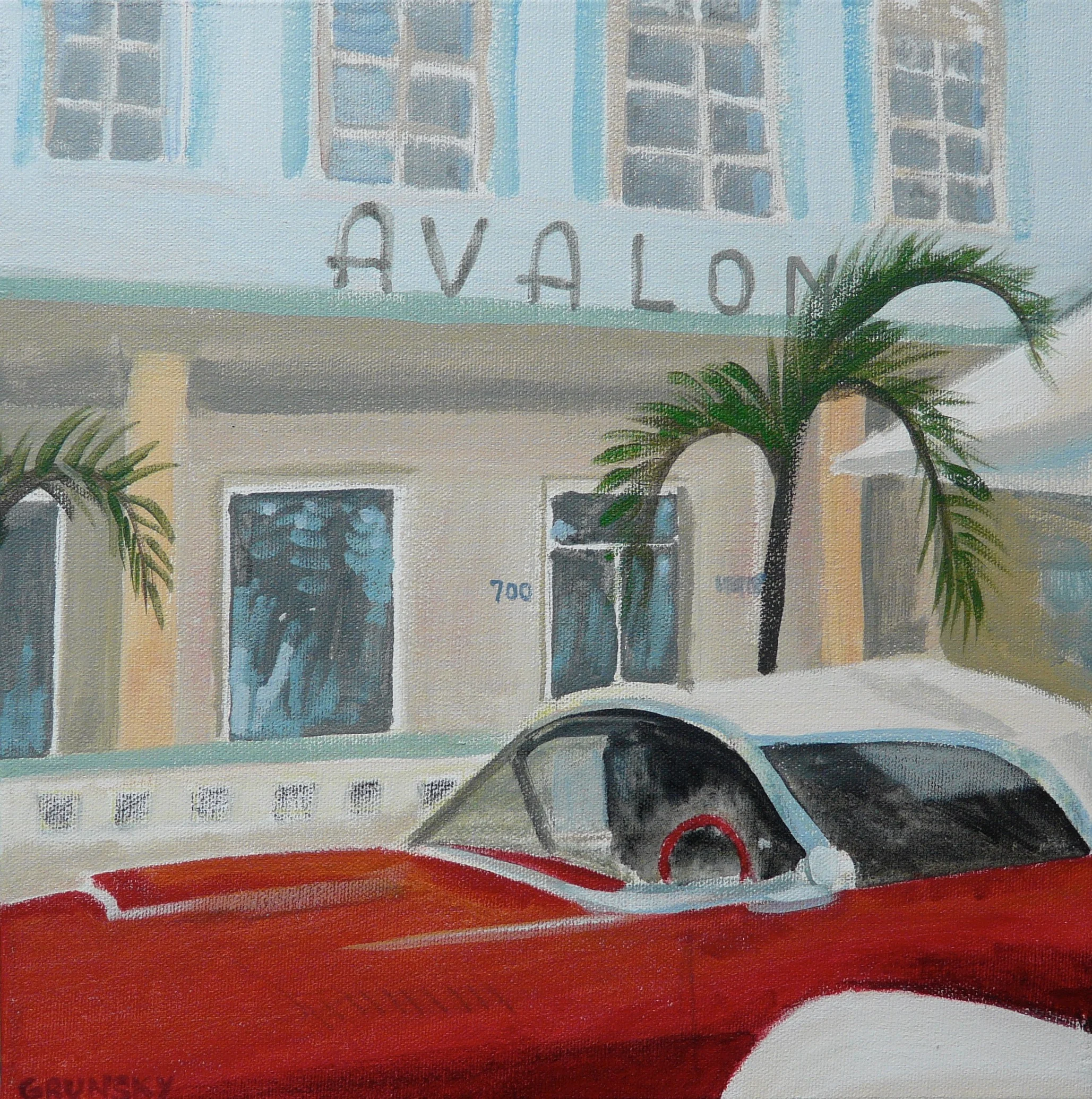 Red Car At The Avalon
