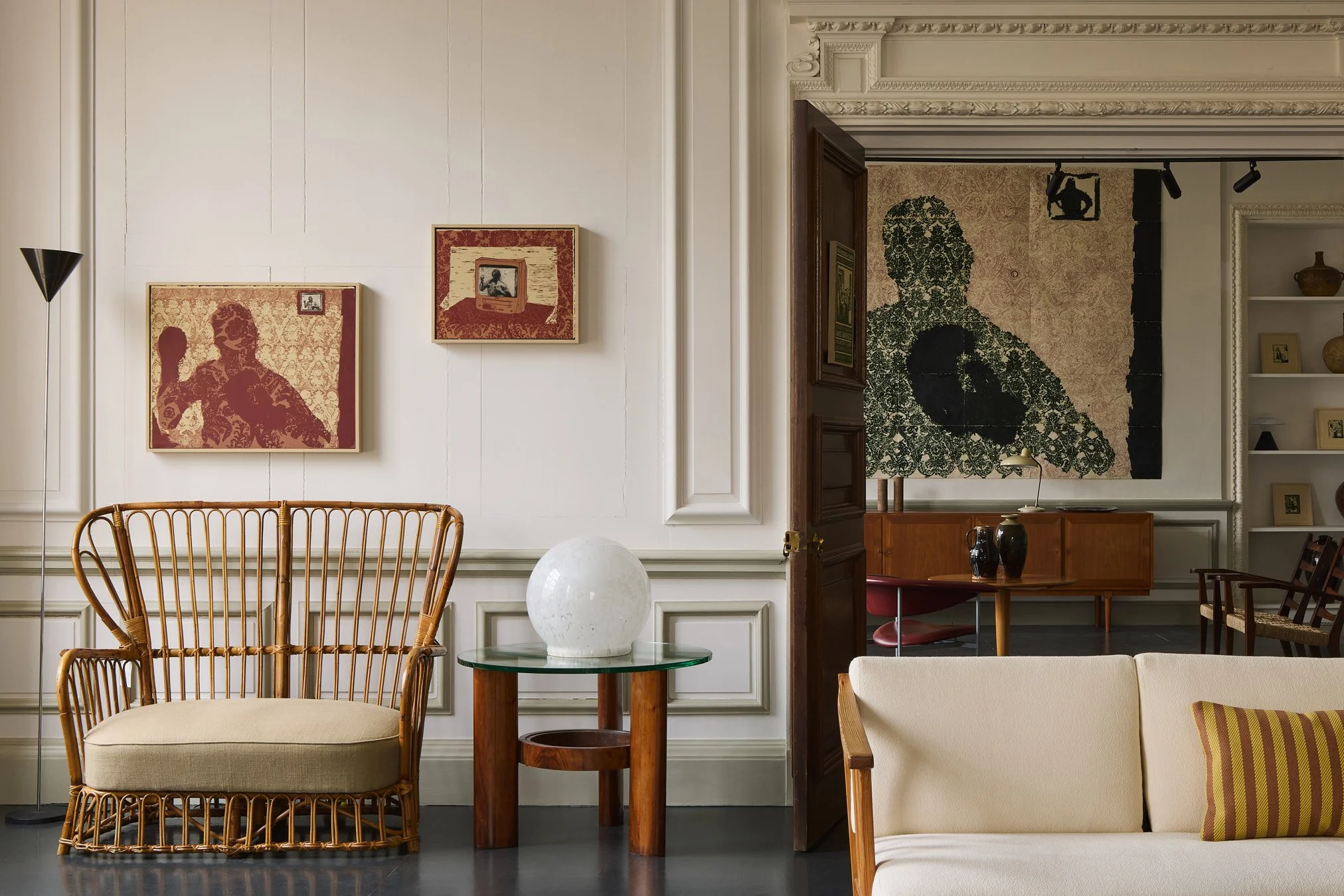 Install shot of 'Man Holding A Snake'