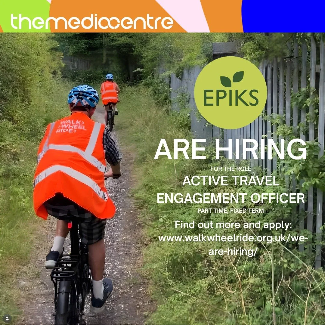 Join the Walk Wheel Ride team!

Walk Wheel Ride (delivered by @enviroprojectskirklees here at The Media Centre) are looking for an Active Travel Engagement Officer to support walking, wheeling and cycling across Batley &amp; Spen Valley.

This part-t