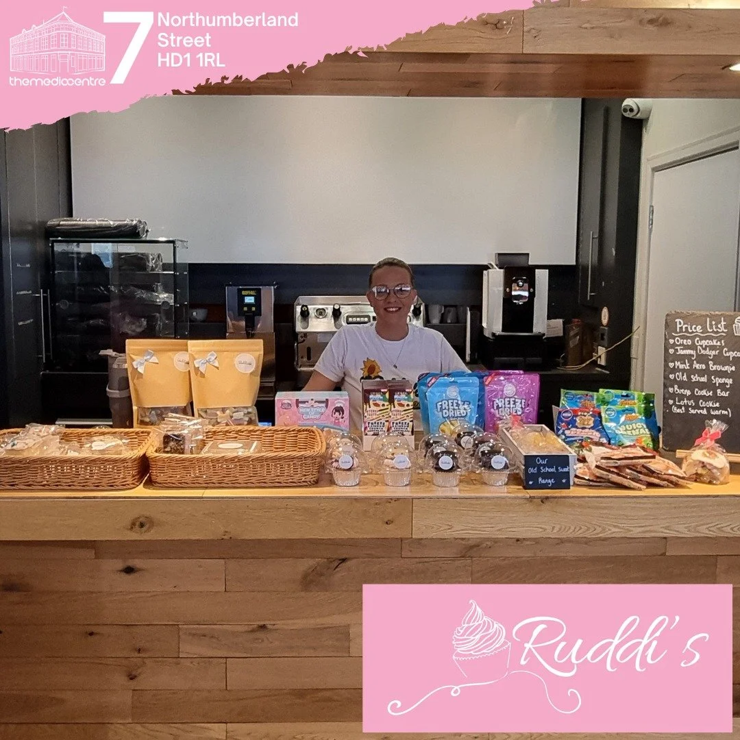 🍰✨ Sweet treats have arrived at the The Media Centre!

@ruddisretreat are here with their Pop-Up Cake Stall, serving up delicious cakes and sweets until 12pm today 🍪🧁🍬

If you&rsquo;re nearby, pop in, grab a treat, and support a fantastic local c