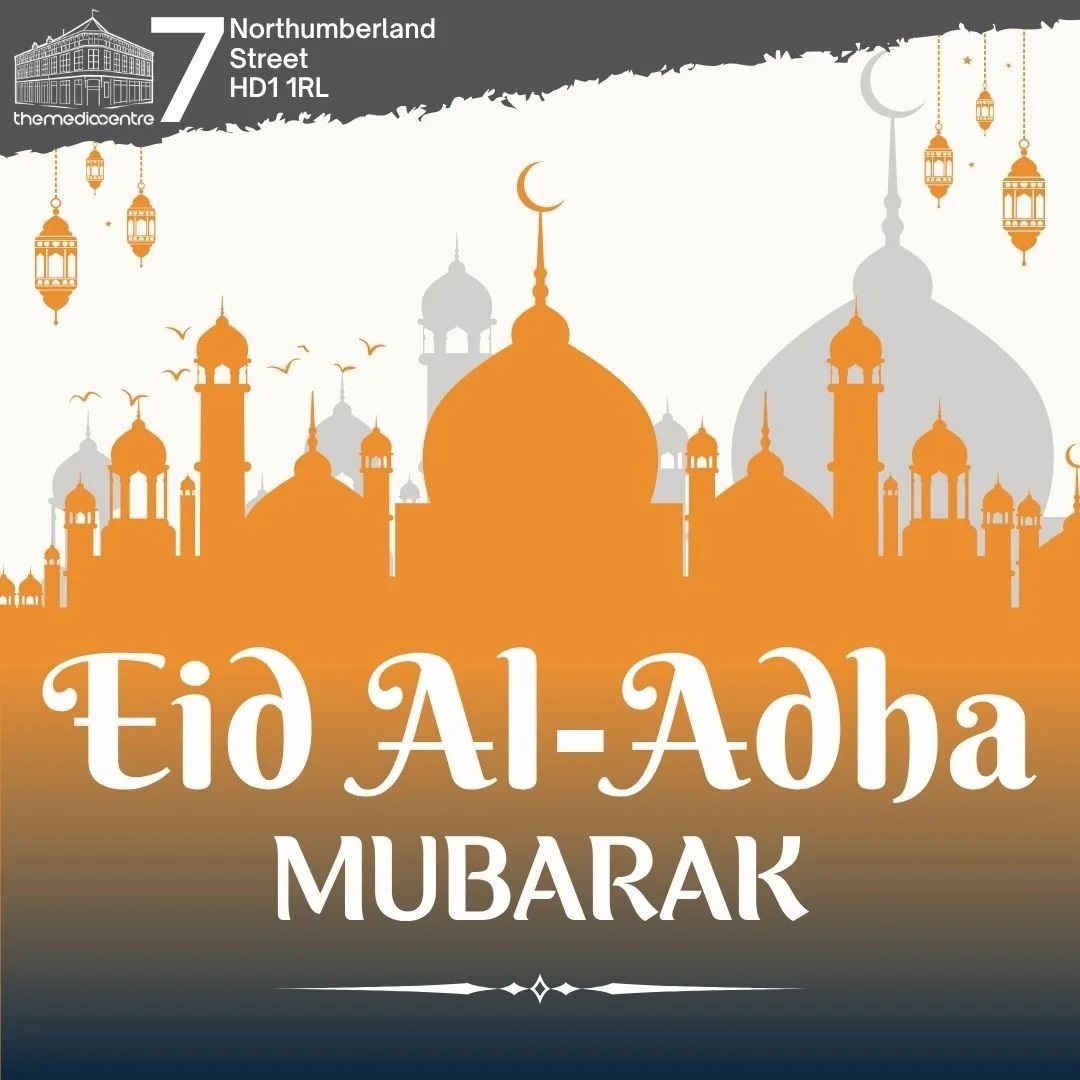 Eid al-Adha Mubarak to everyone celebrating. 🌙

From all of us at The Media Centre, we wish you a meaningful holiday filled with good moments, great company, and time to reflect and recharge.

#eid #eidaladha #themediacentre #huddersfield