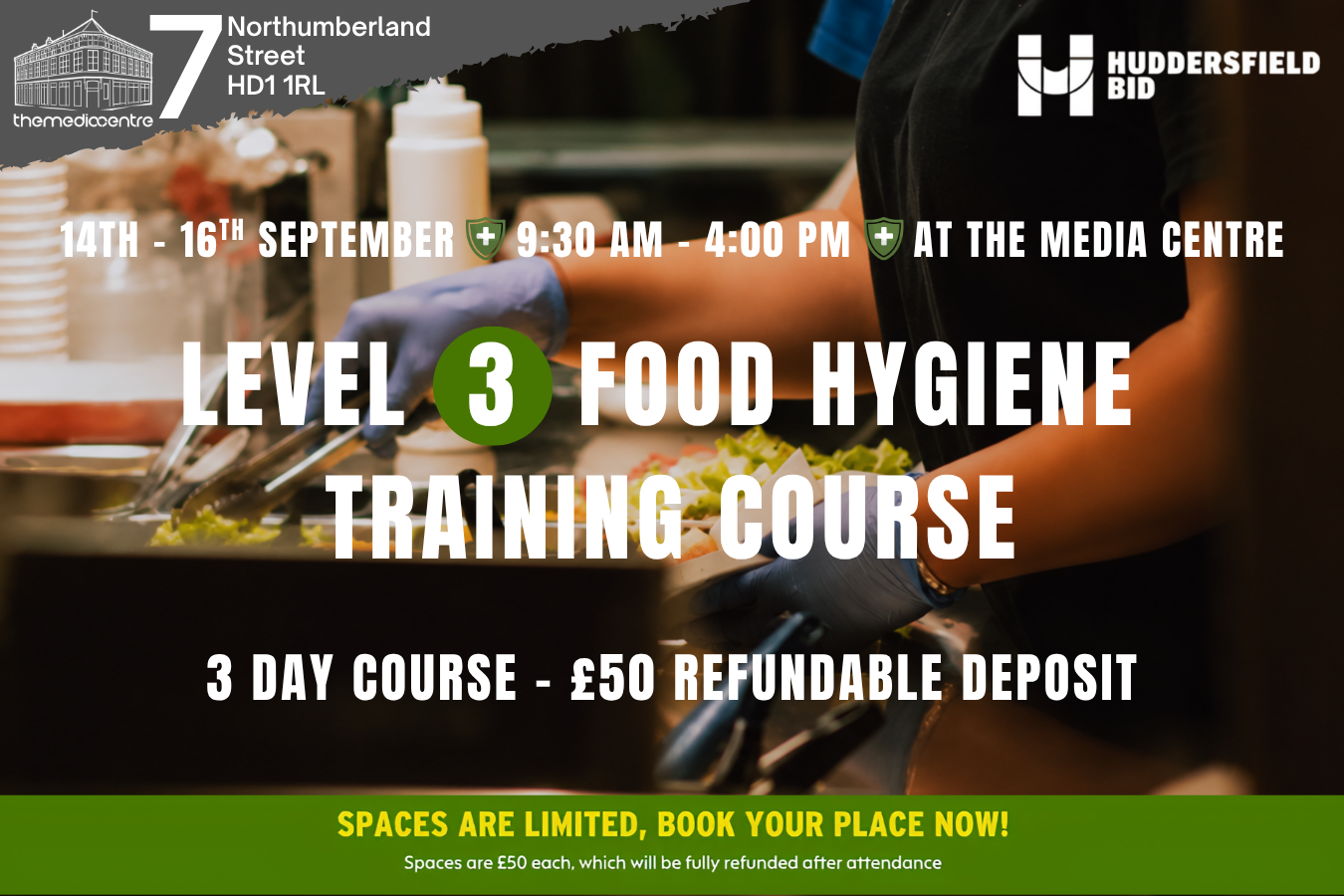 Huddersfield BID Level 3 Food Hygiene Course 