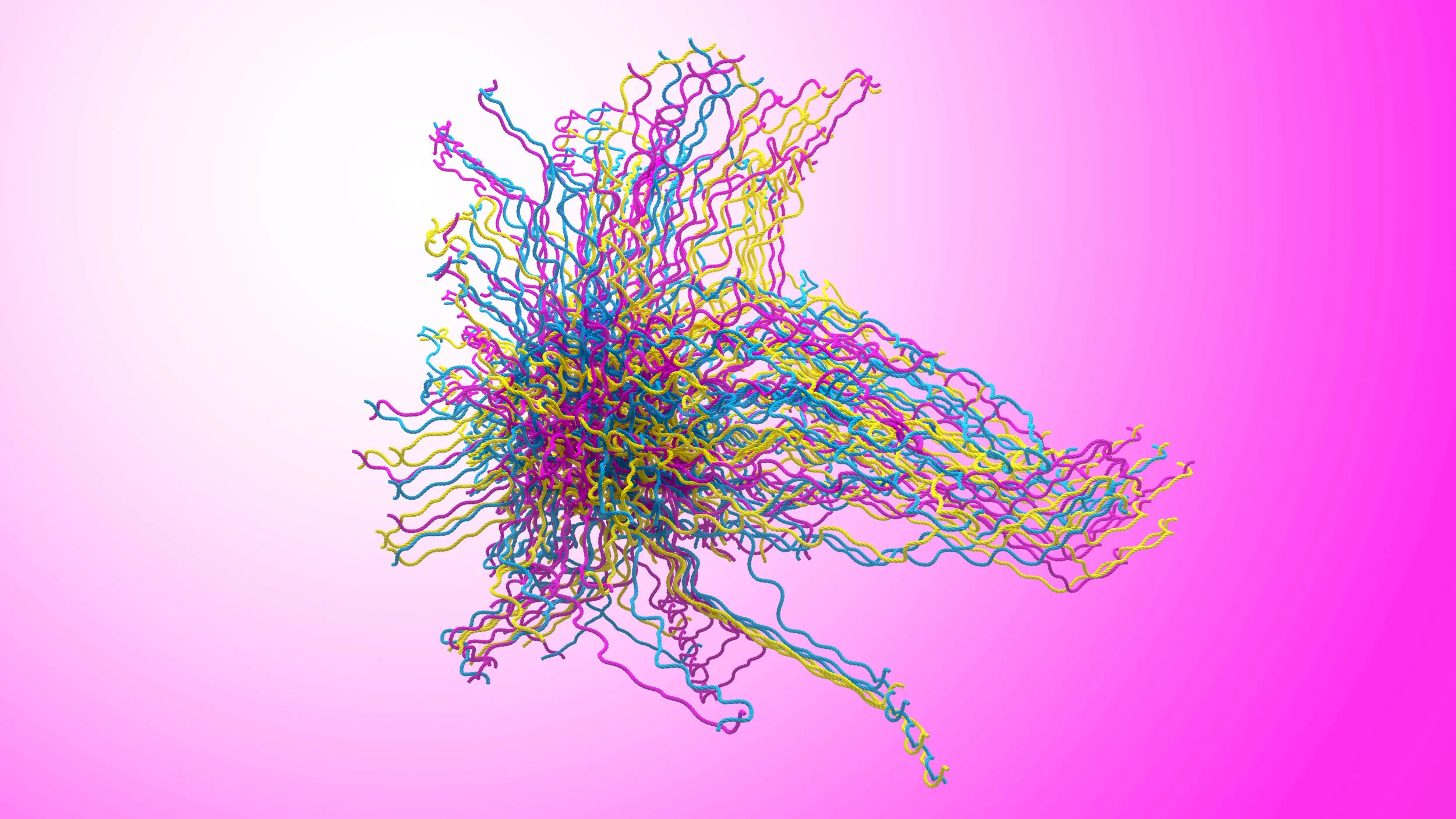 chaotic looking ball of threads