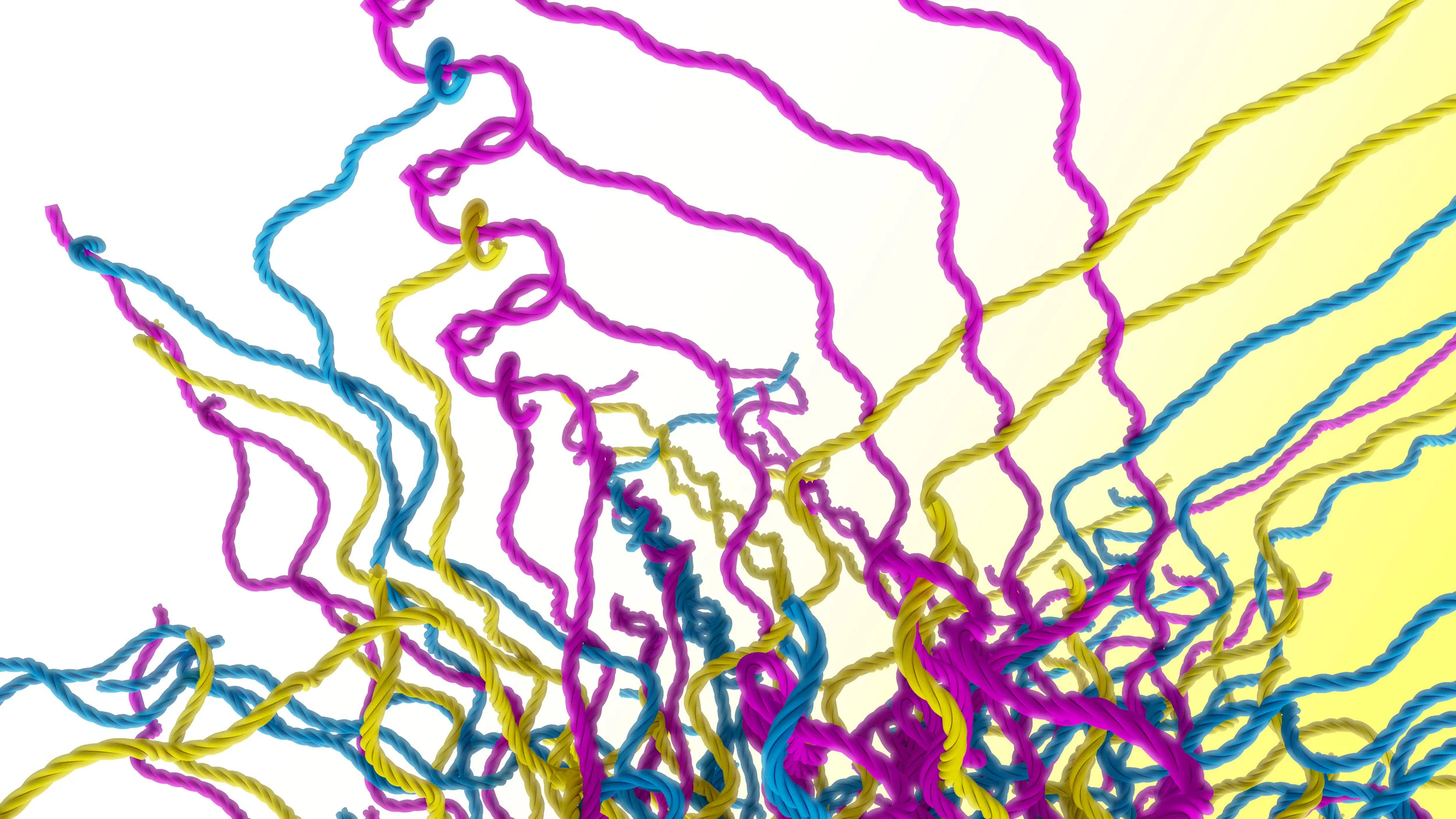 detail of the last hooks of the 3D weave