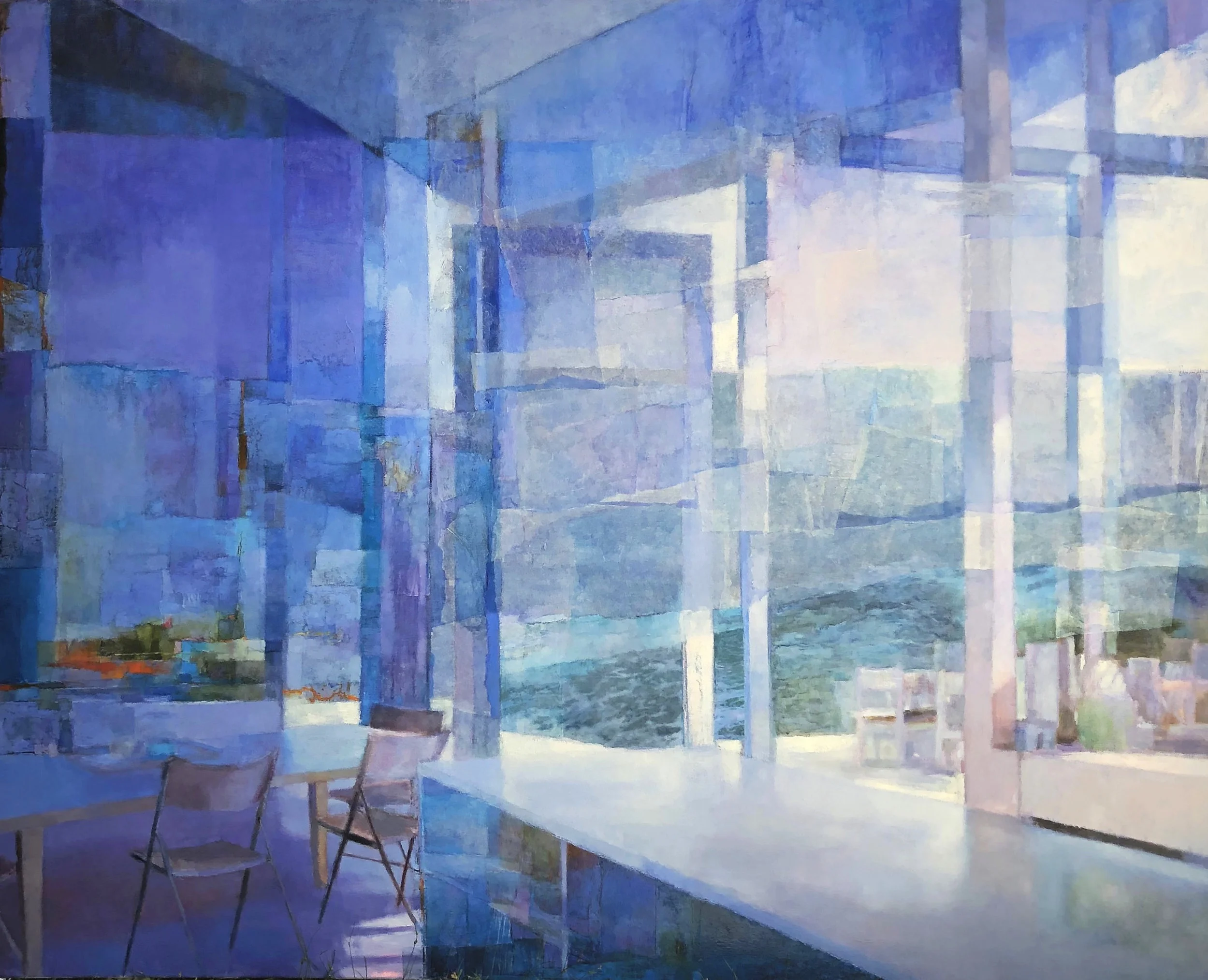 Interstice / 48x60in / oil and mixed media / 2019
