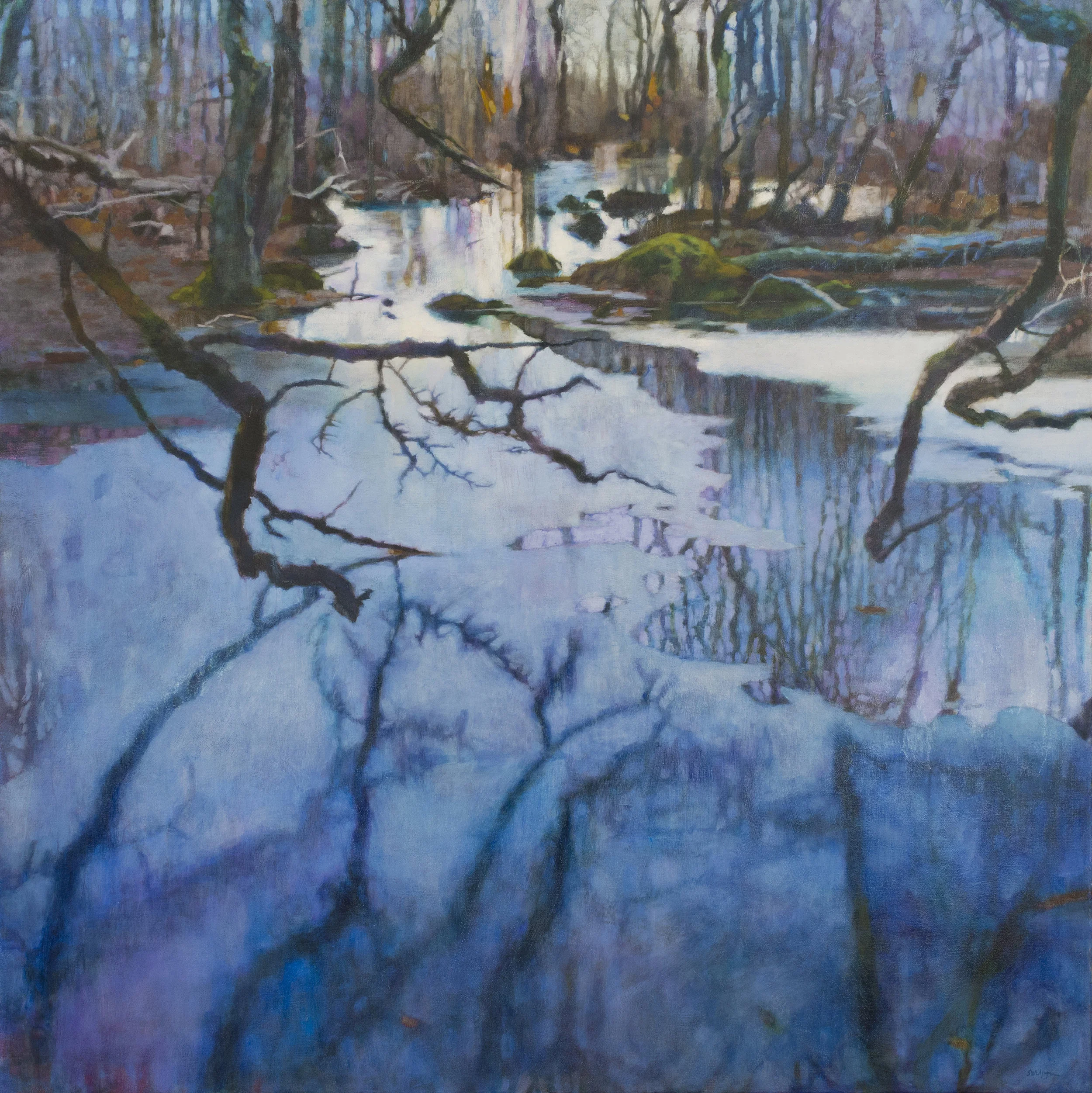 Squam, winter / 48x48in / oil /2015