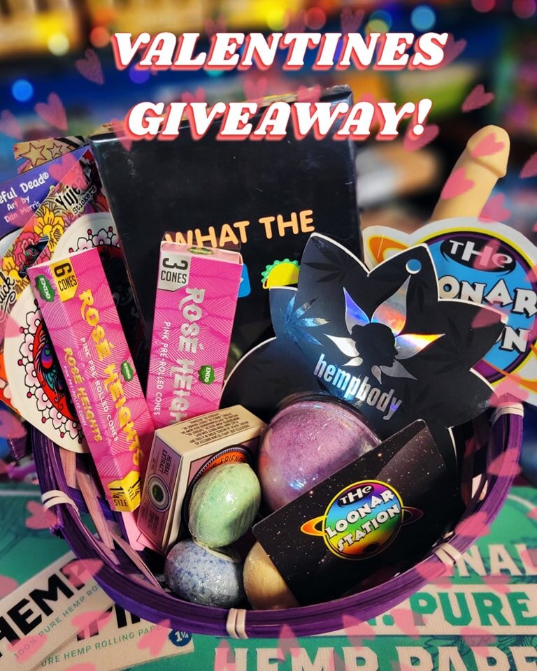 📢VALENTINES GIVEAWAY ALERT📢 

Enter for a chance to win an out-of-this-world gift basket perfect for Valentine's Day! Filled with exciting Valentine's goodies, including a $50 Loonar Gift Card! Courtesy of Loonar Station 🪐 

Entering is simple! 

