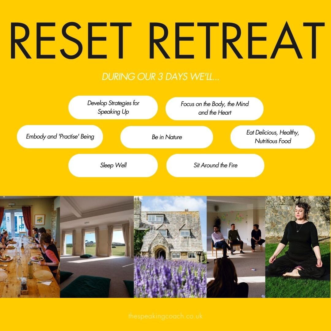 RESET: Find Your Voice, Find Yourself - The Retreat
A 3 day, intensive, facilitated, leadership retreat to help you find your inner leaders voice and equip you with the tools to put it into action.

17-19 June 2024 - Florence House, East Sussex
Early