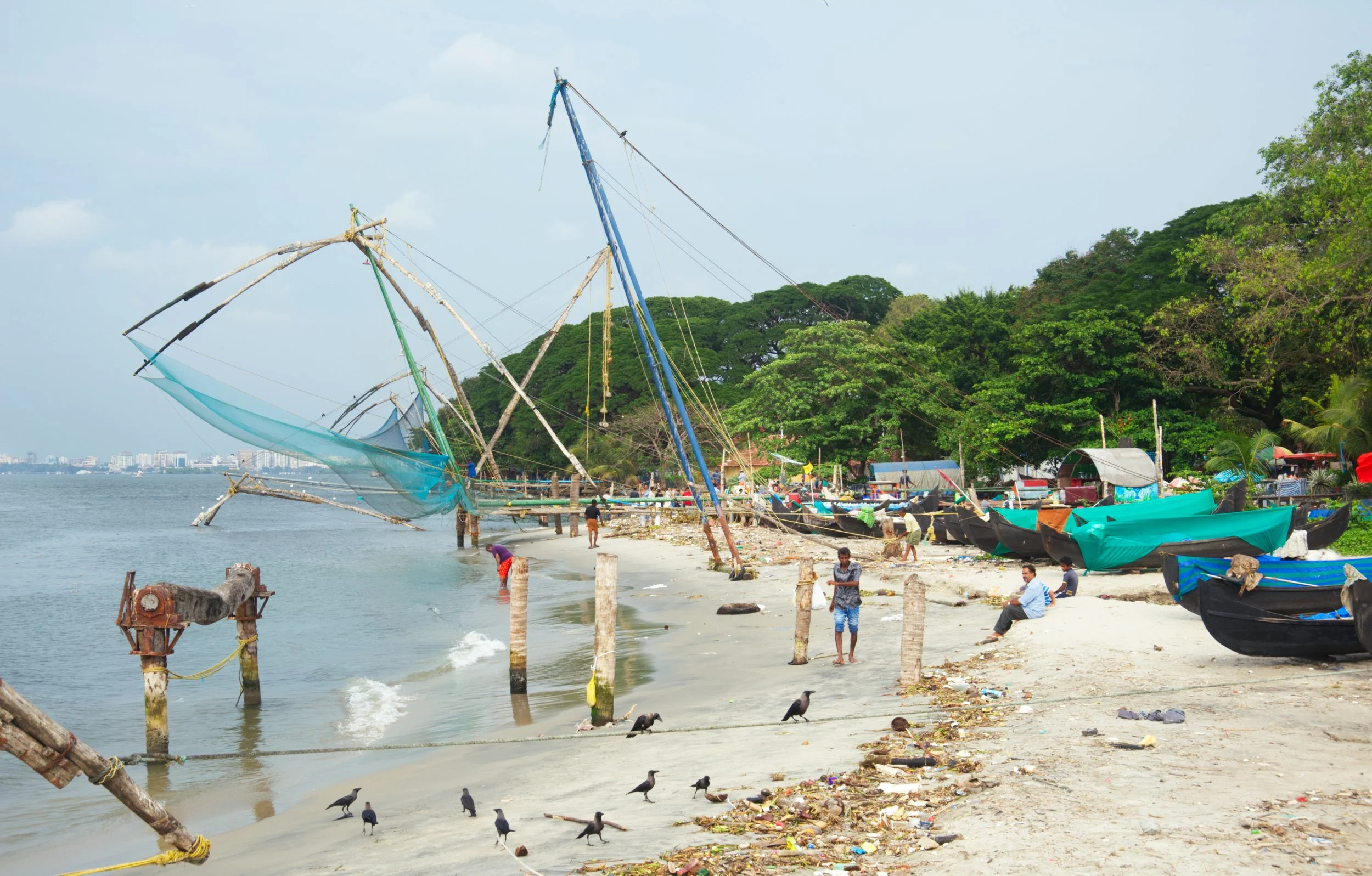 Fishing Nets on the Beach, Cochin, India..jpg