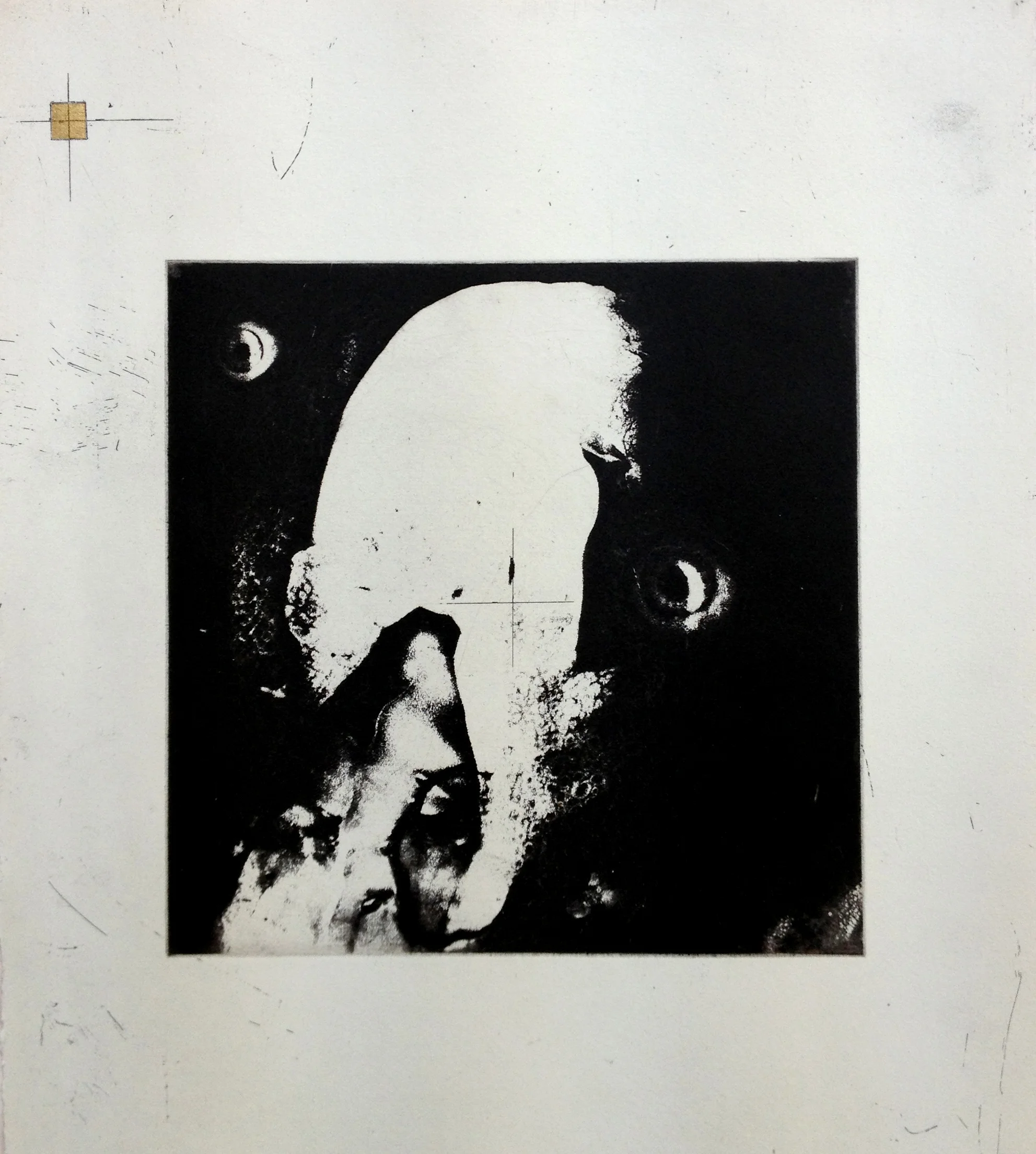 Naris, Etching with golf leaf