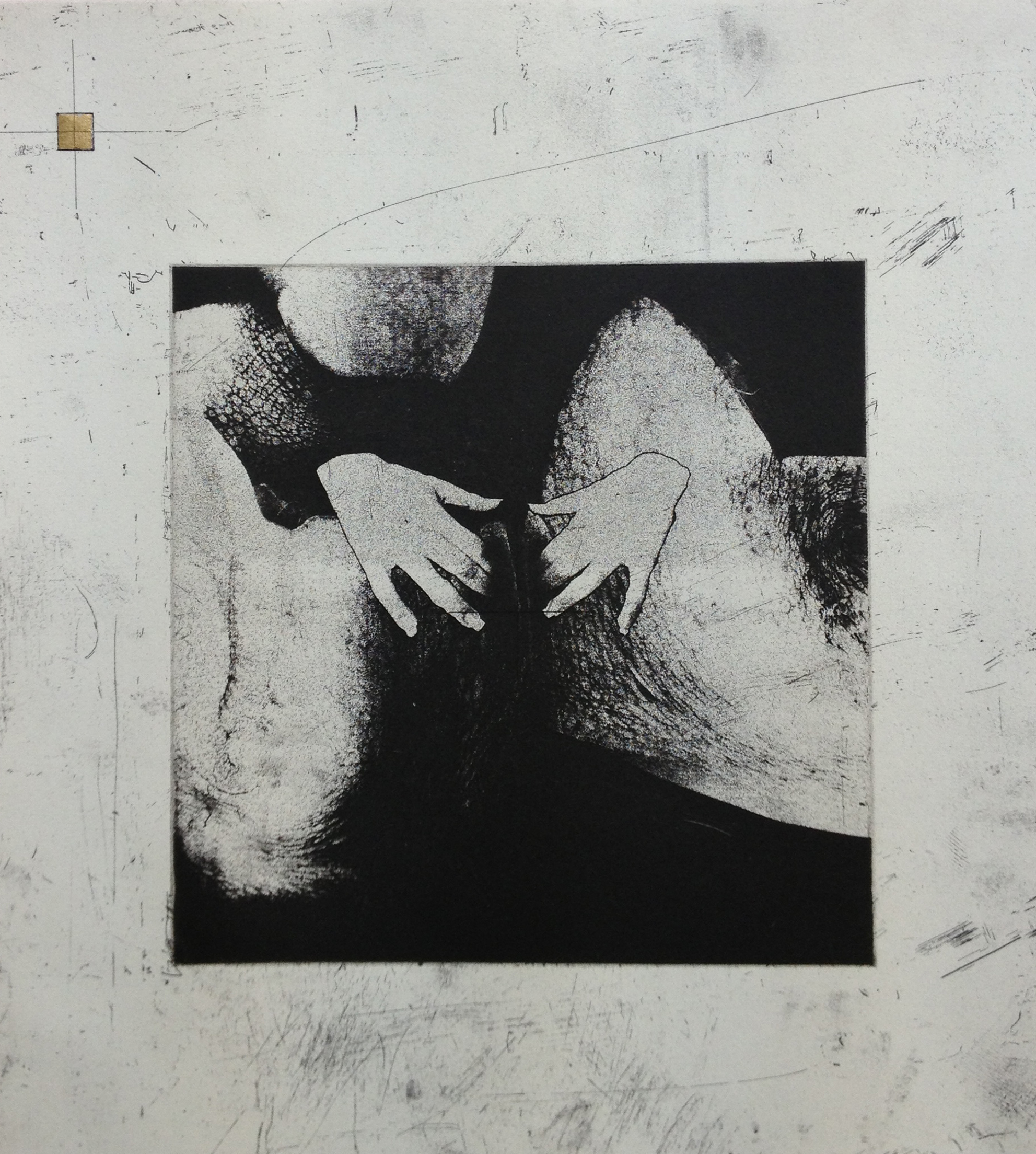 Rima, Etching with golf leaf