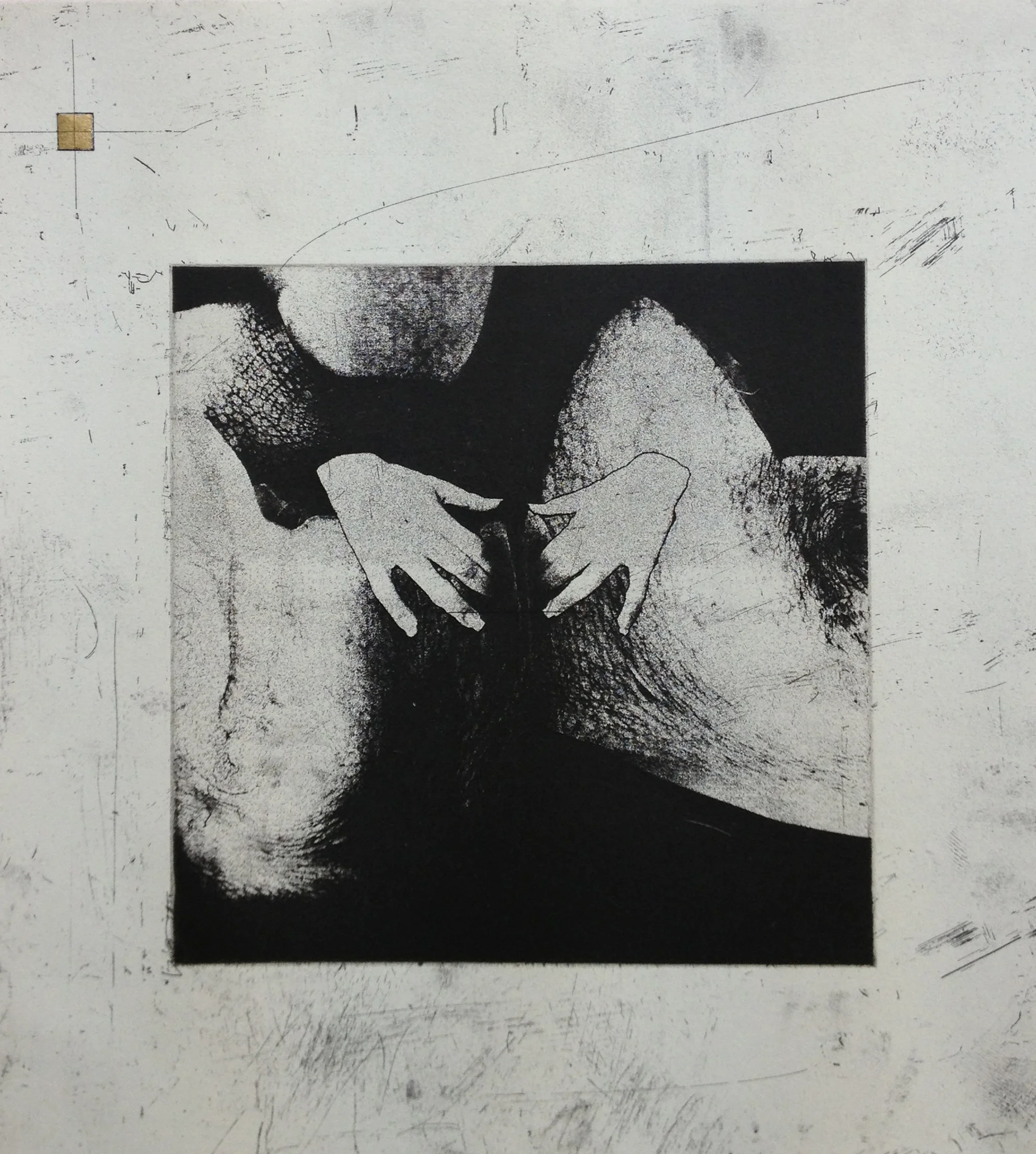 Rima, Etching with golf leaf