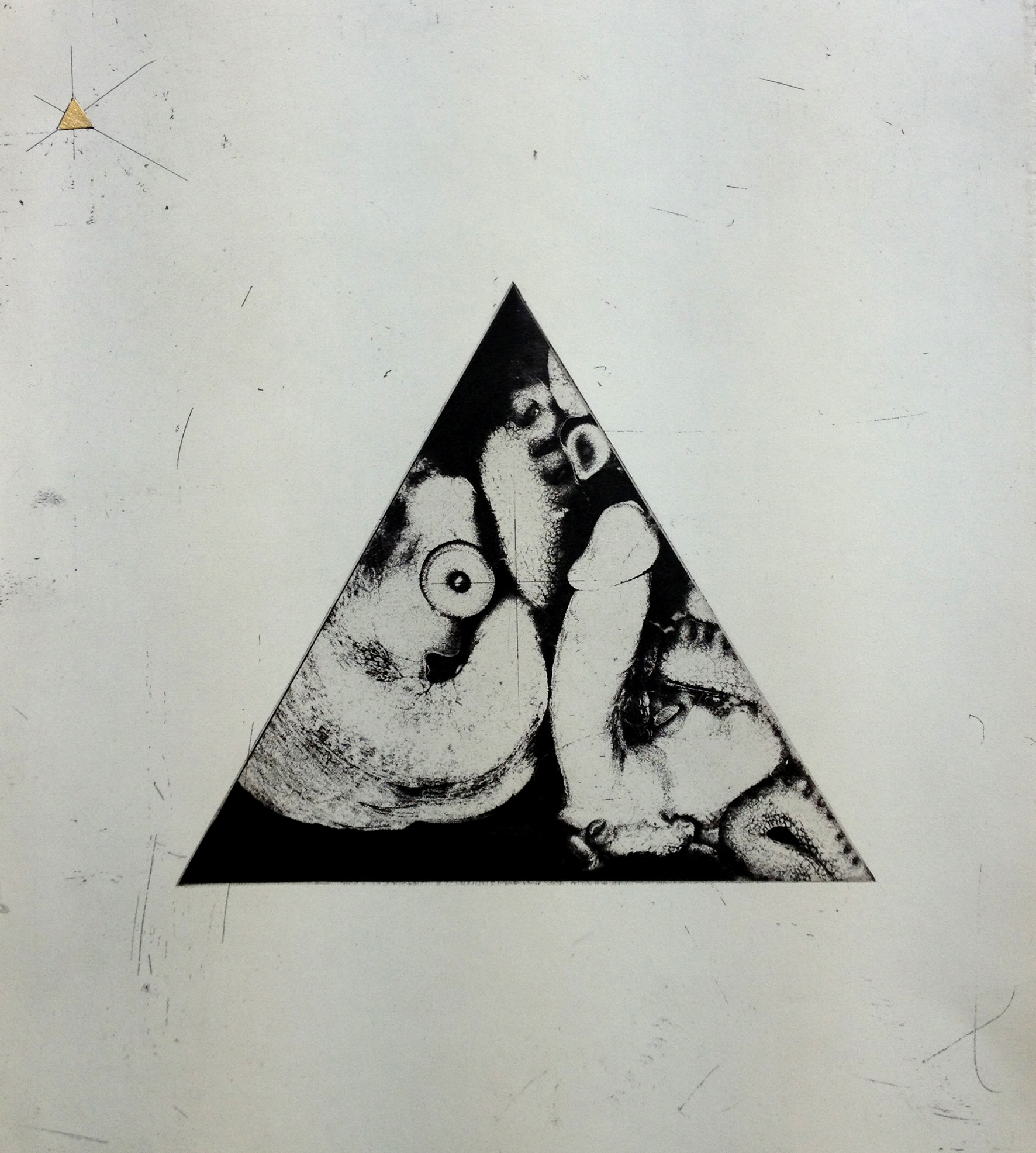 Siphon, Etching with golf leaf