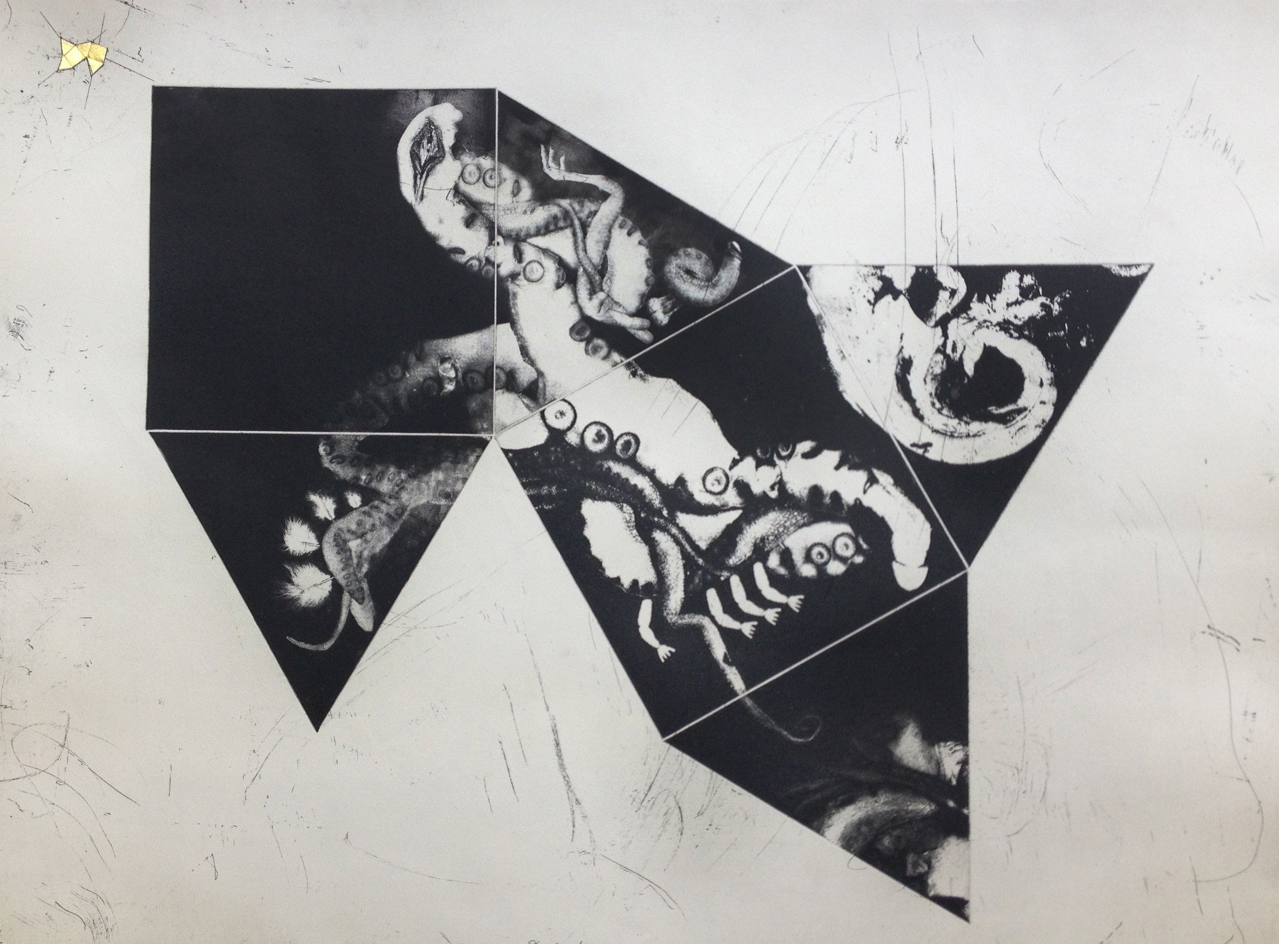 Os to Anus, Etching on Japanese paper