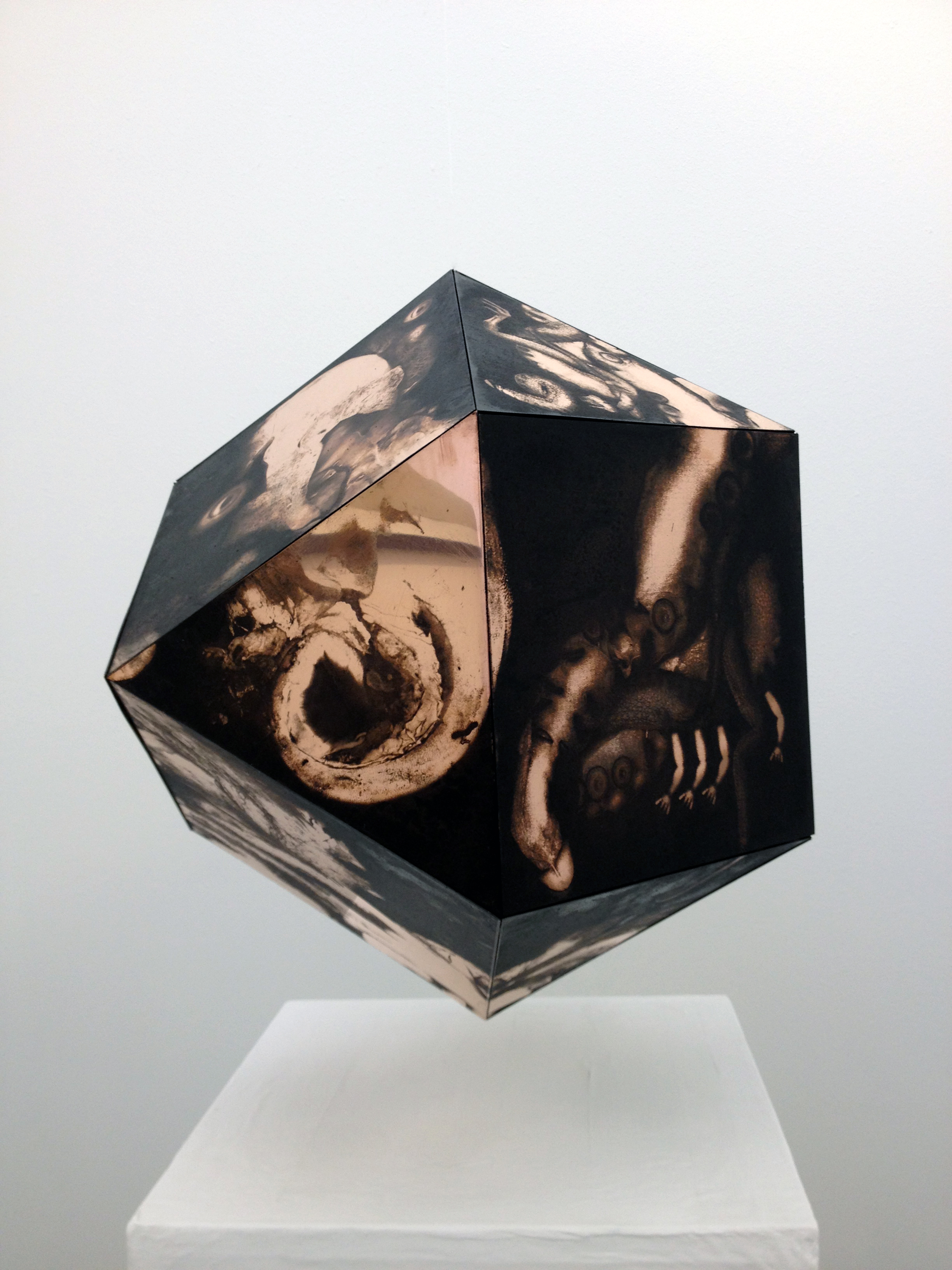 Exquisite Corpse, Etched Copper Plate Sculpture