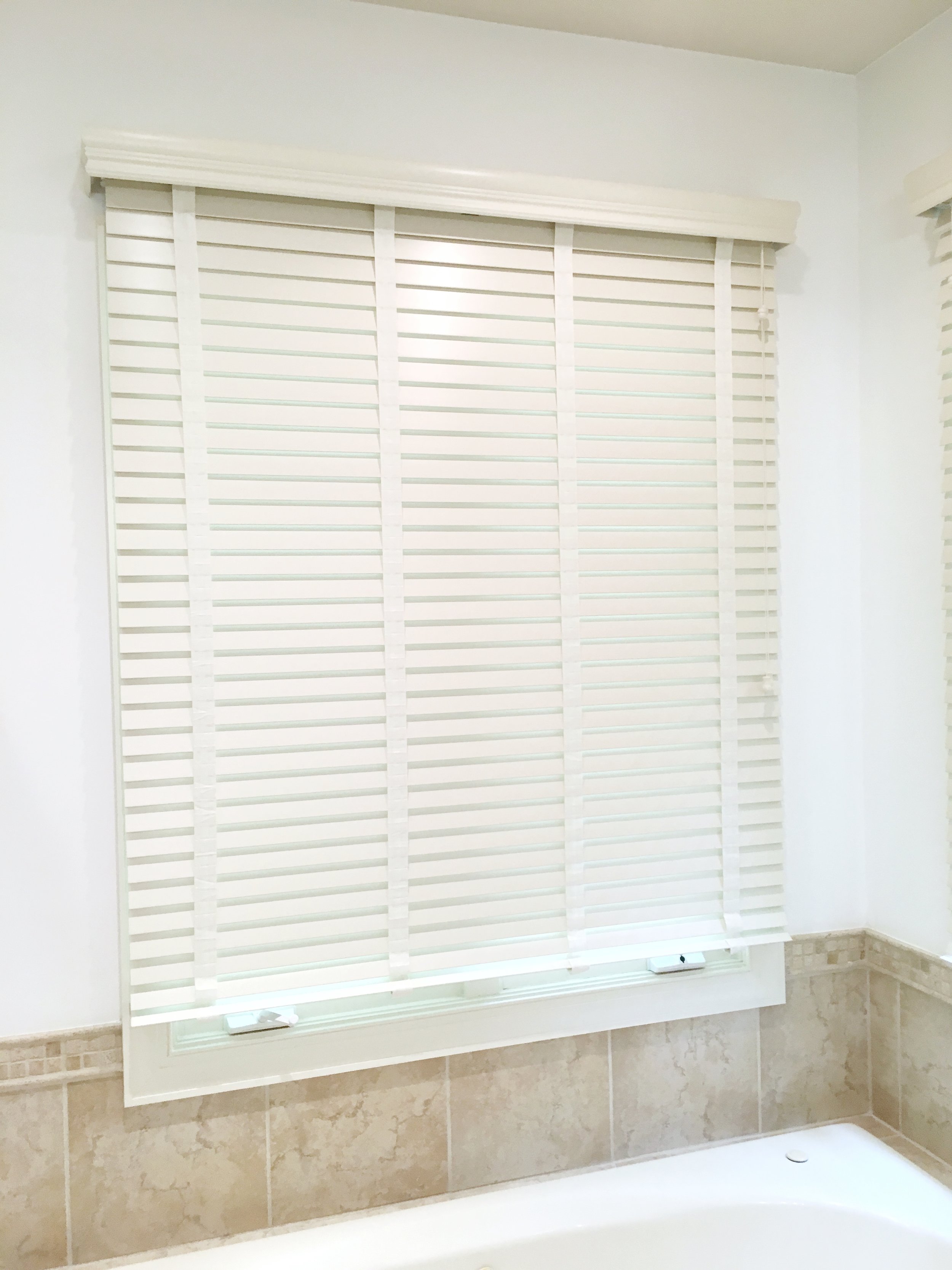 3rdGenBlinds custom window blinds in master bathroom&nbsp;