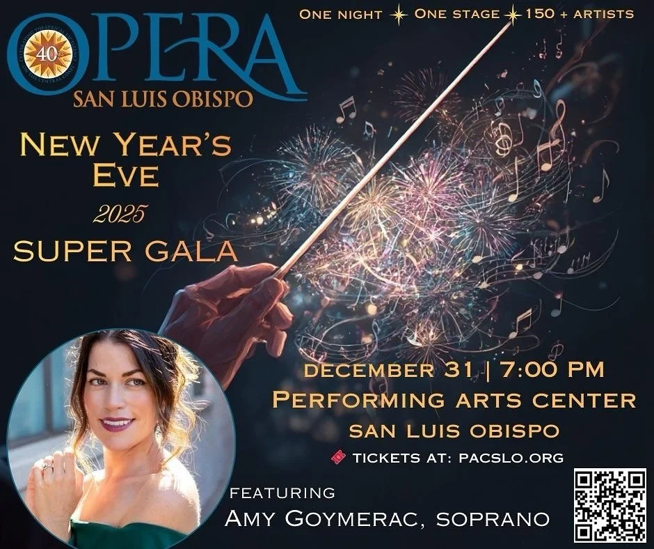 A slight change of pace for this NYE, getting to perform some musical theater selections! 🍾 If you&rsquo;re on the central coast this New Year&rsquo;s Eve get your tickets at pacslo.org! ❤️ @opera_slo 

#operasingersofinstagram #opera #operamom #voi