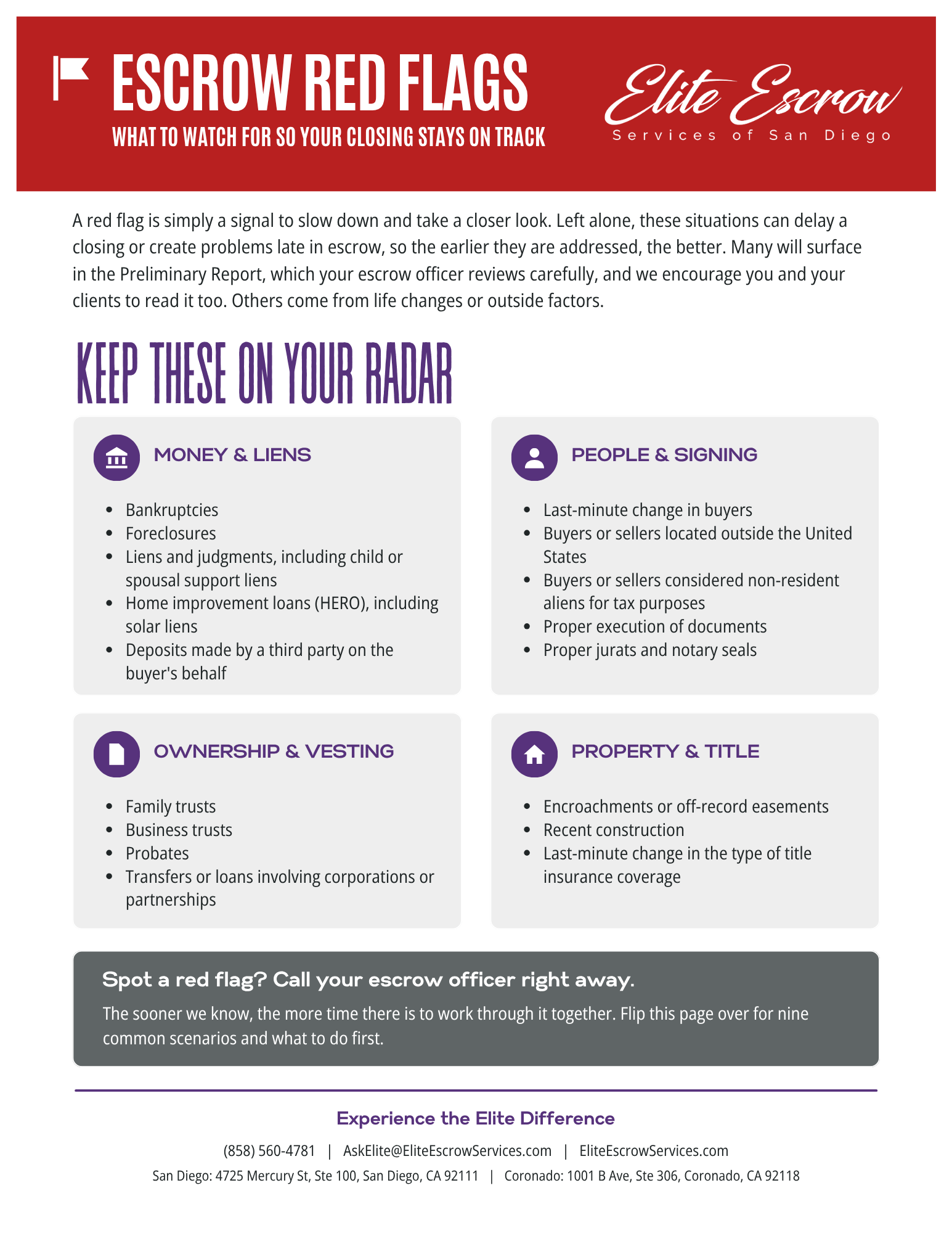 Escrow Red Flags