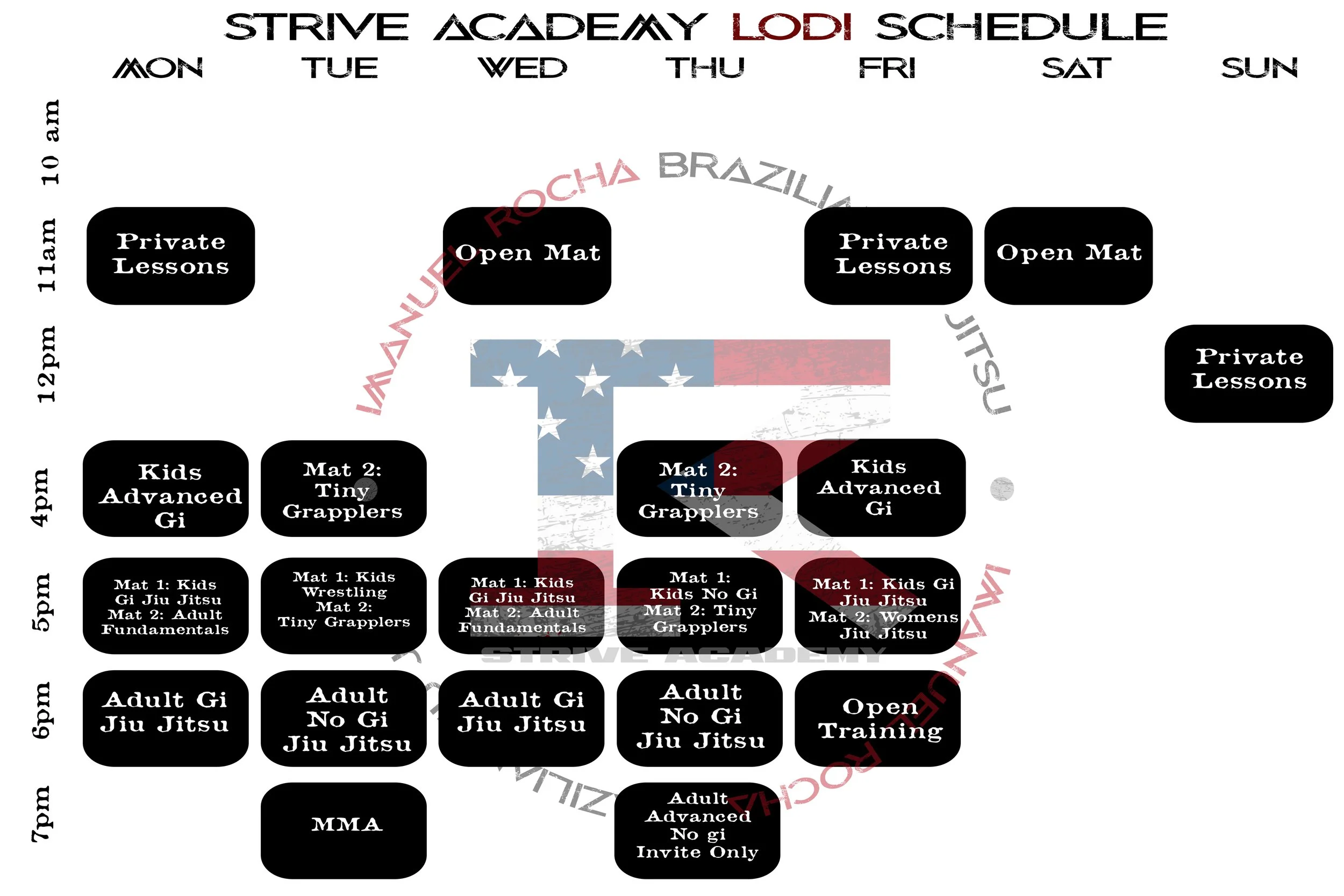Class schedule STRIVE ACADEMY Class schedule STRIVE ACADEMY